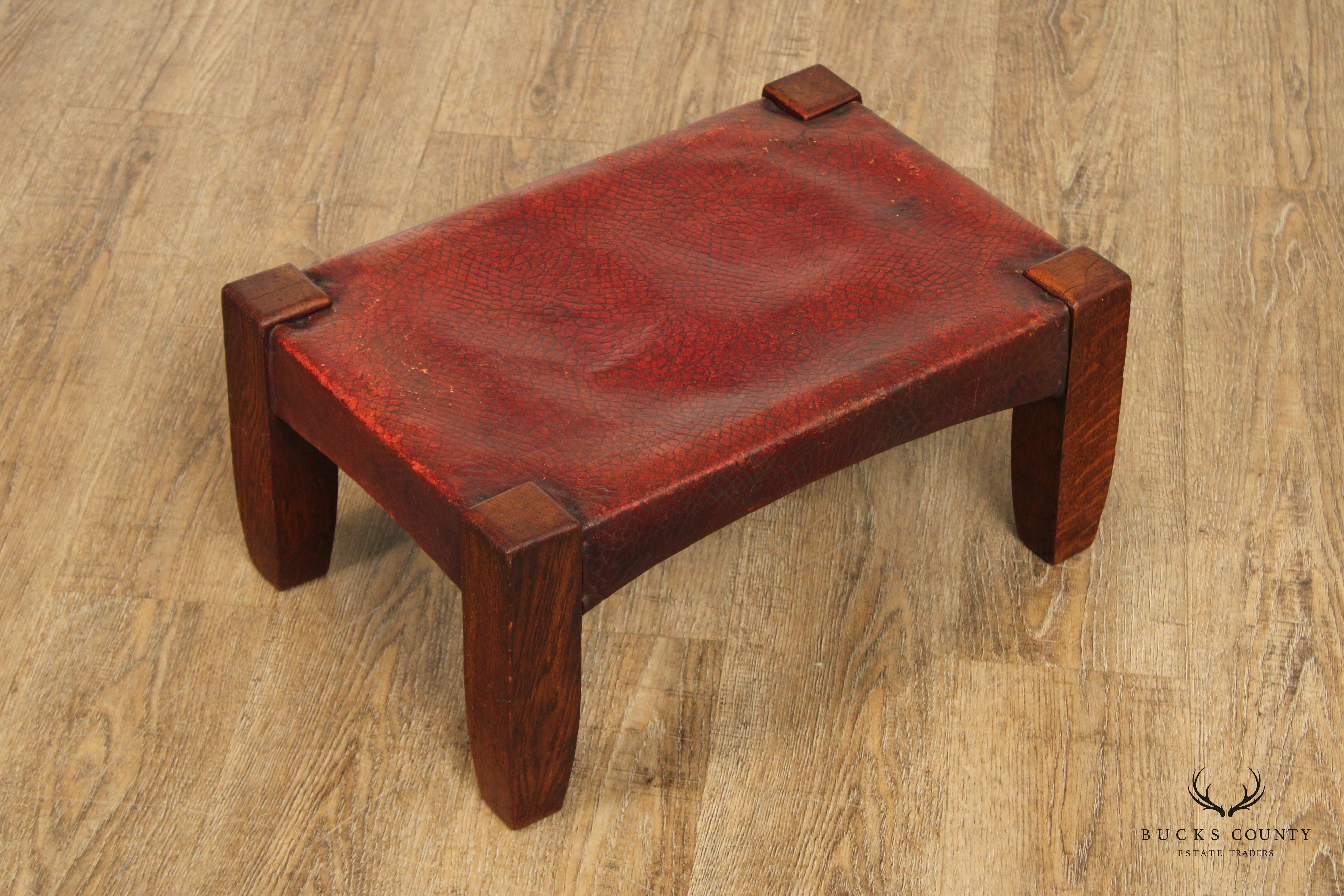 Antique Stickley Brothers Mission Oak Ottoman Model #324 1/2