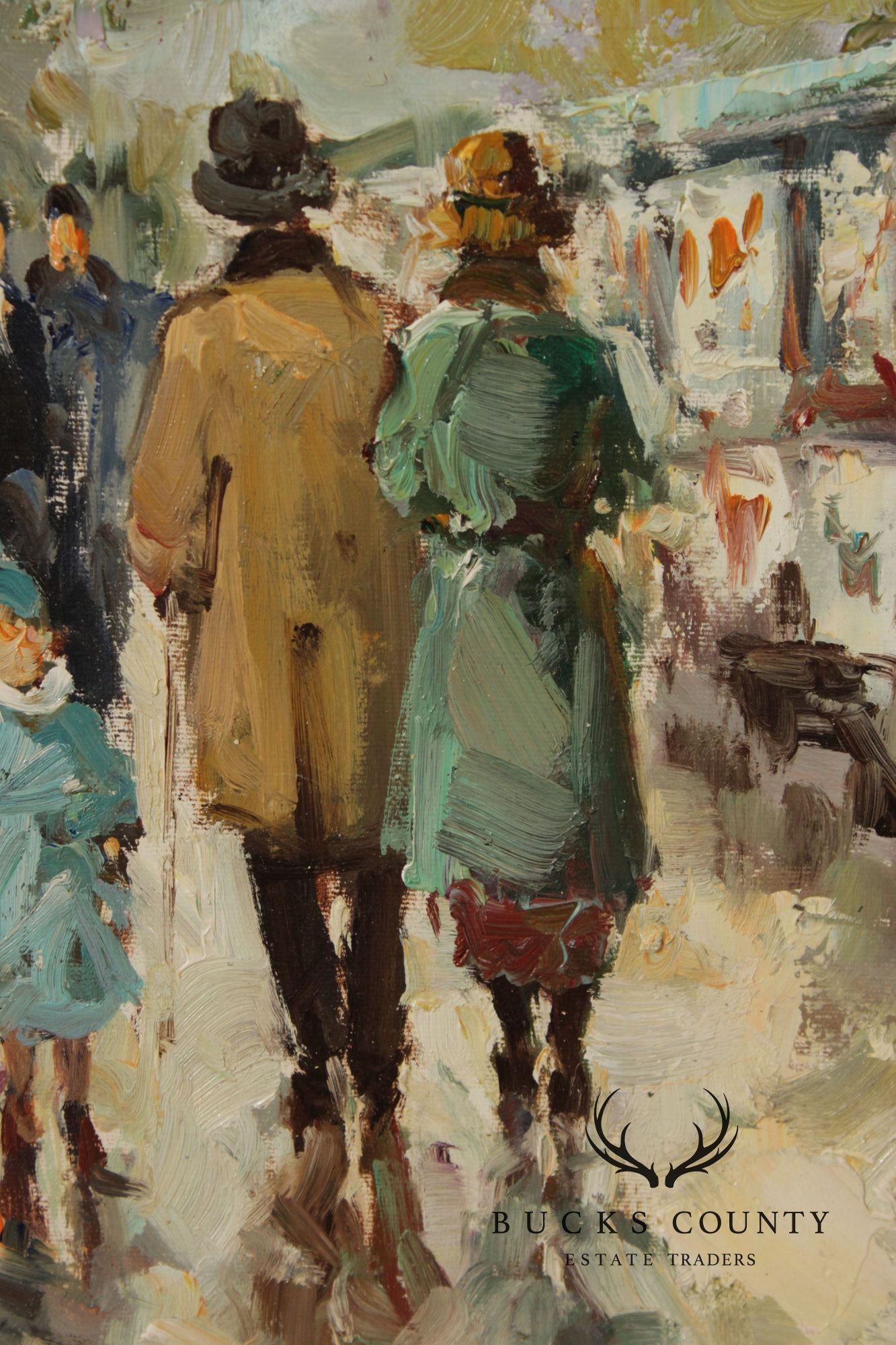 Montserrat Torrens Impressionist Style Oil Painting, French Street Scene