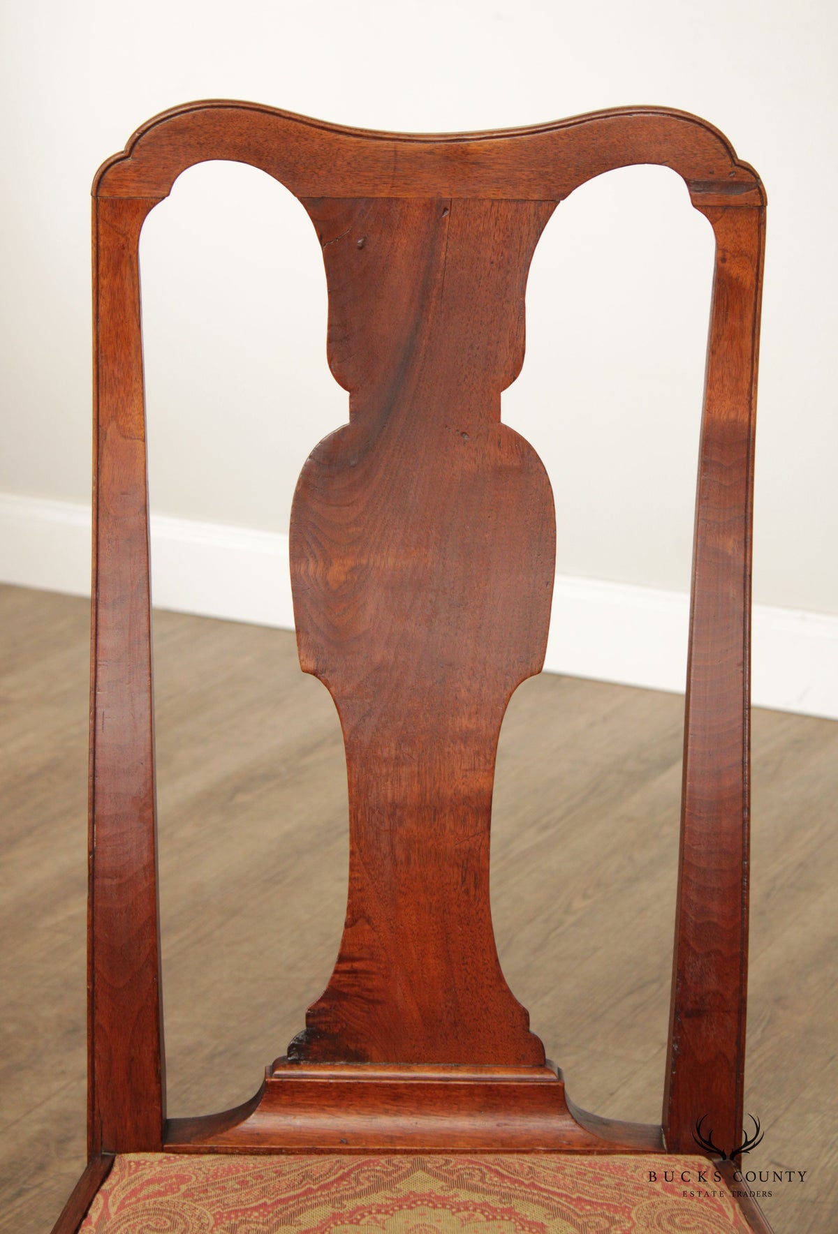 Queen Anne Carved Mahogany Side Dining Chair