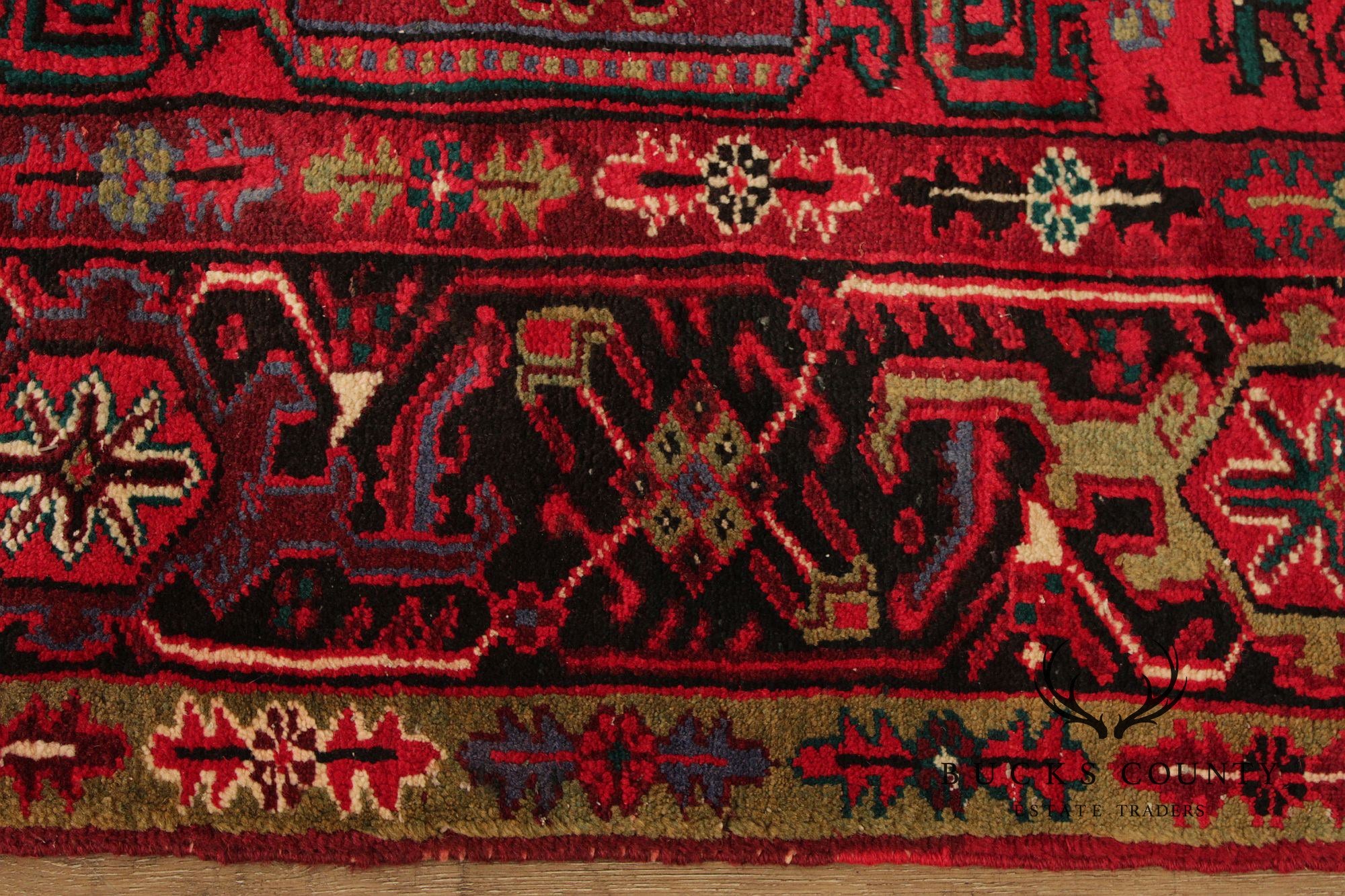 Vintage Persian Heriz Area Rug 7' 9" x 11' 1"