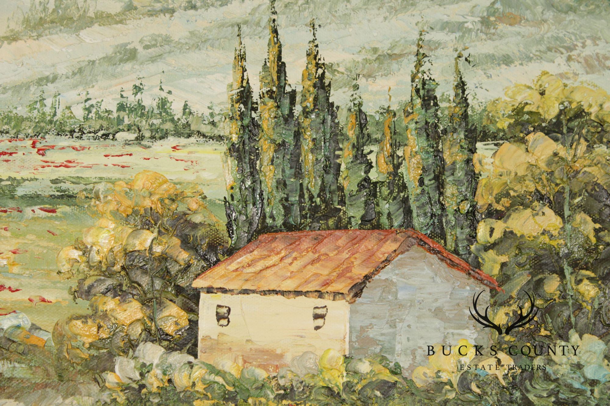 W. Adams Tuscan Landscape Painting