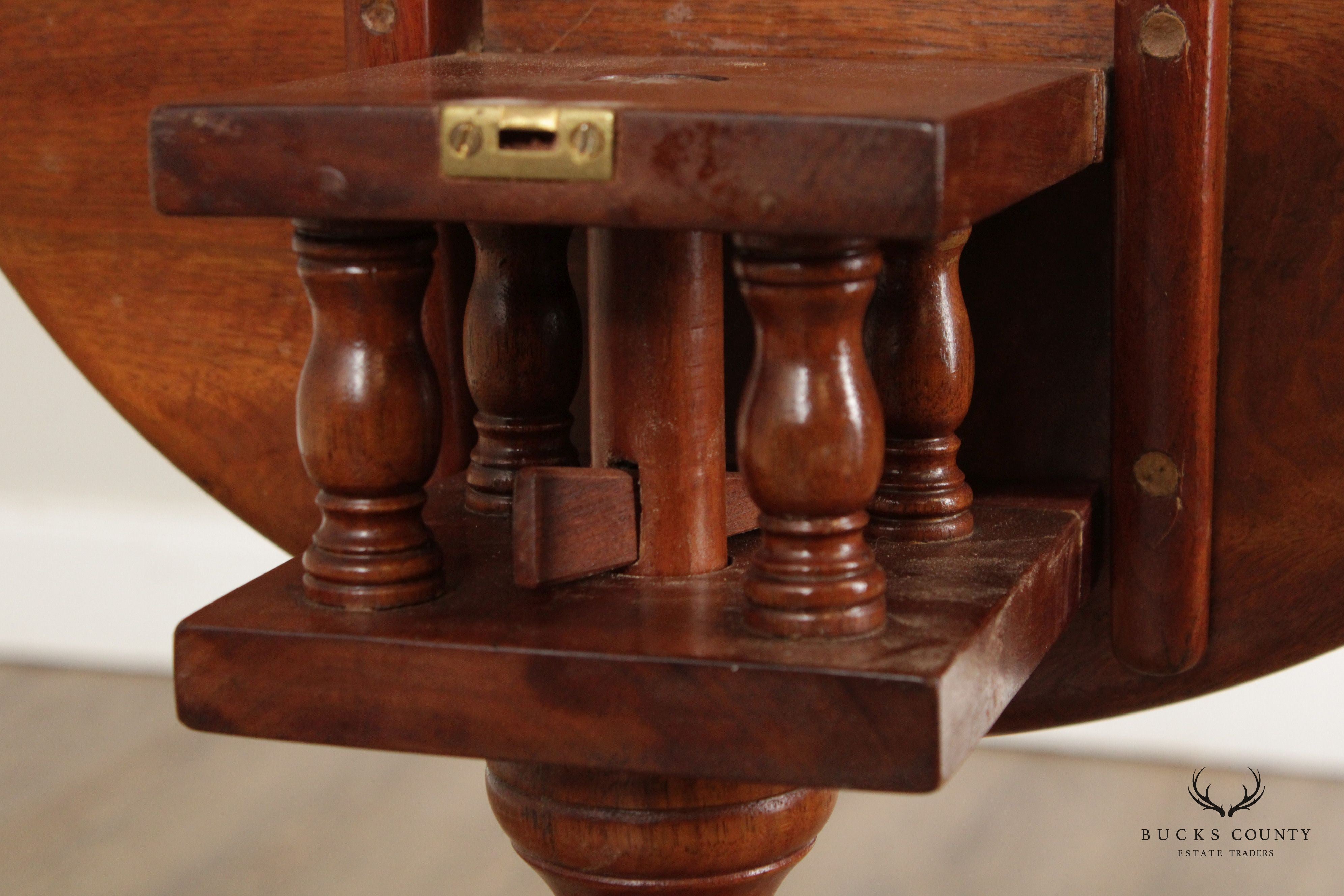 Bench Made Queen Anne Style Walnut Tilt-Top Table
