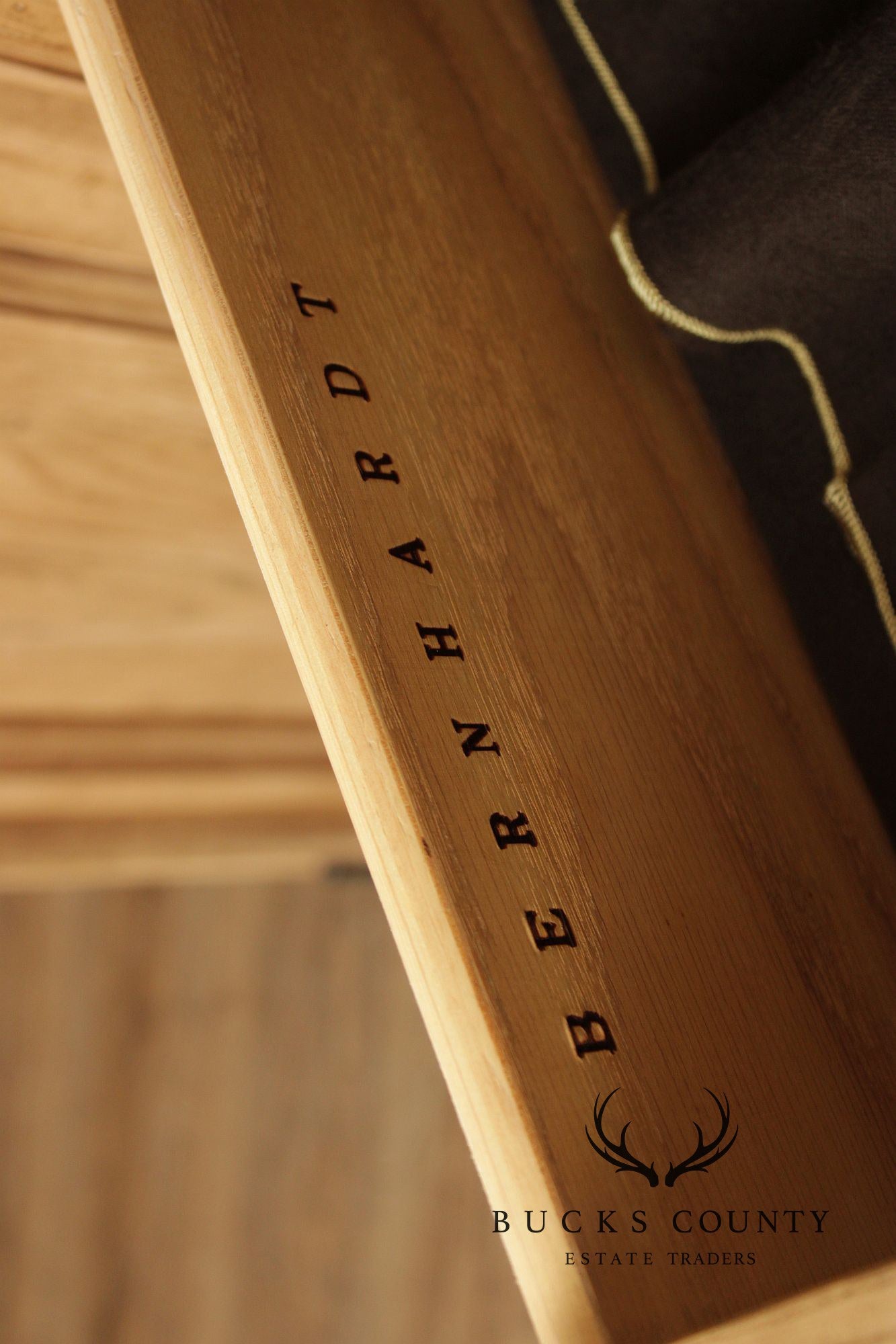 Bernhardt Tuscan Style Carved Cerused Oak Sideboard With Travertine Top