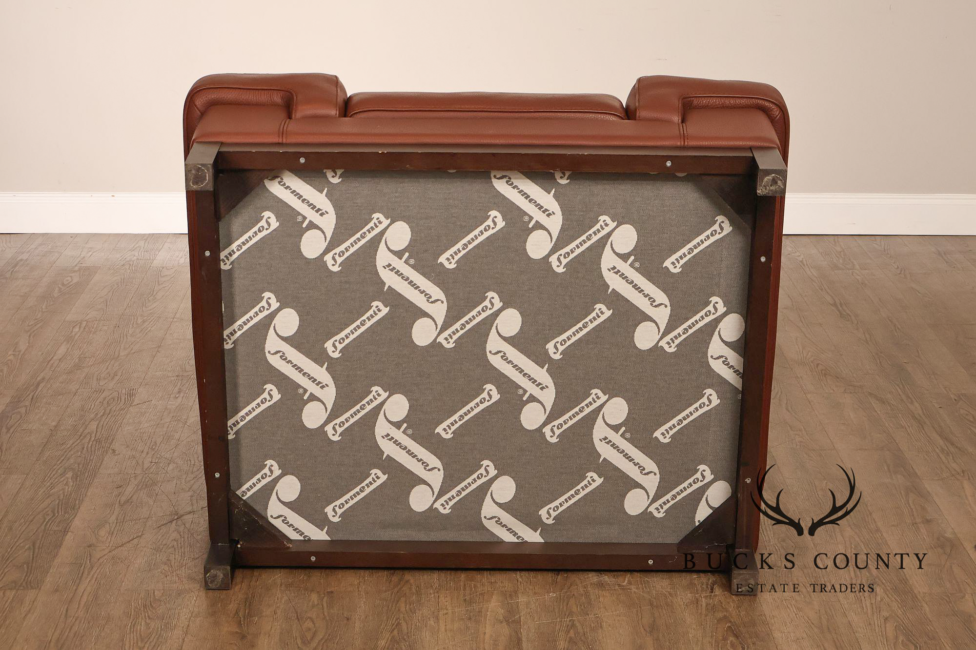 Formenti Pair of Italian Leather Lounge Chairs