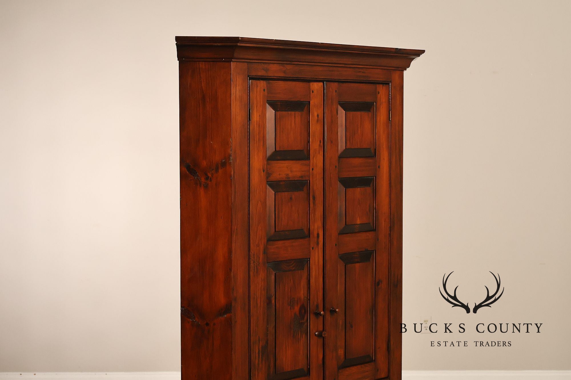Stephen Von Hohen Farmhouse Pine Corner Cupboard