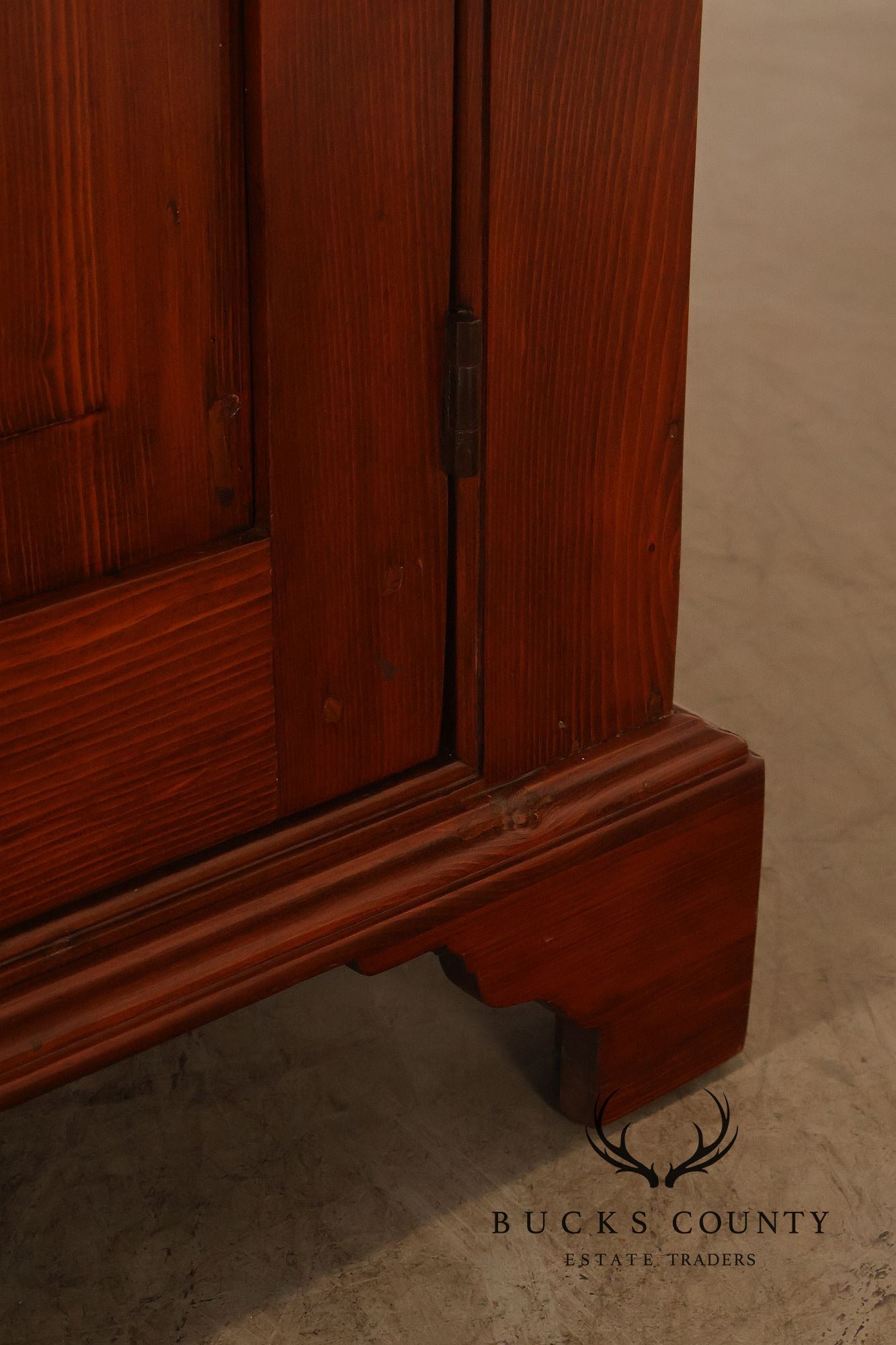 Antique Primitive American Pine Two Piece Pantry Cupboard