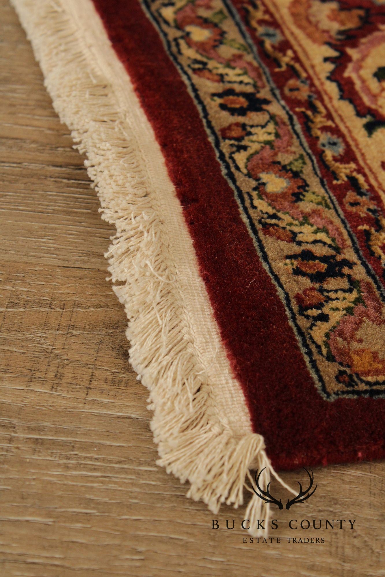 Indo Kashan Handmade 6' X 9' Wool Area Rug