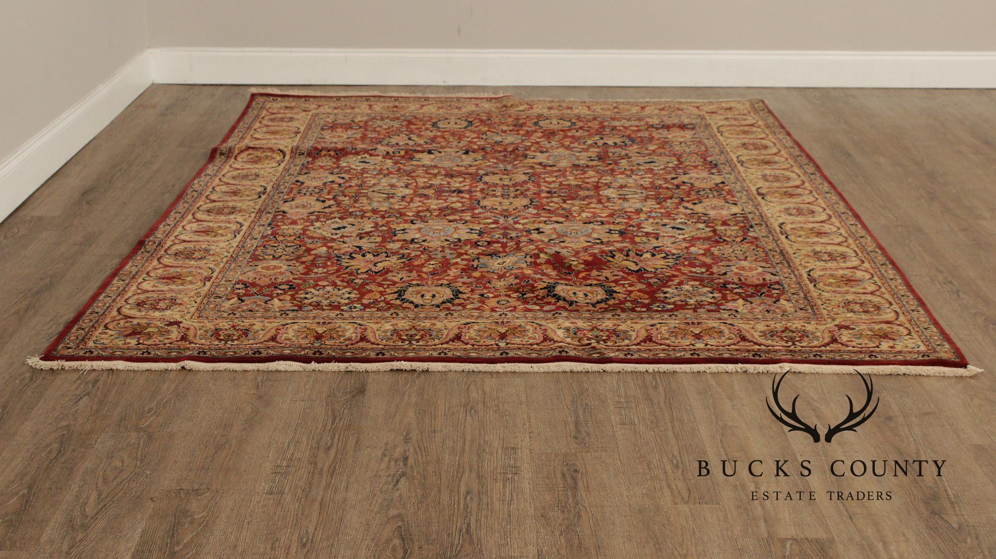 Indo Kashan Handmade 6' X 9' Wool Area Rug
