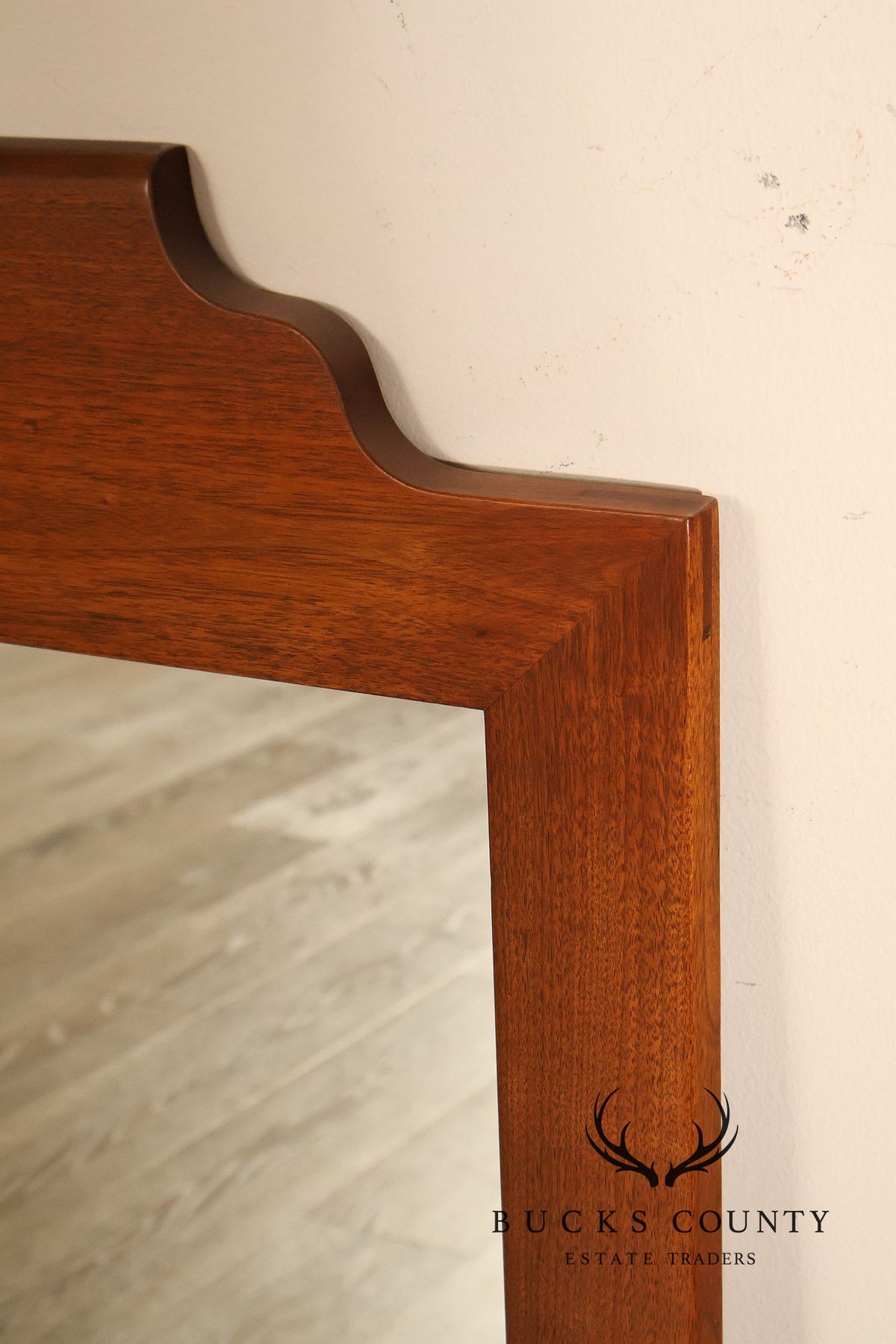 E.A. Clore Custom Walnut Hanging Wall Mirror