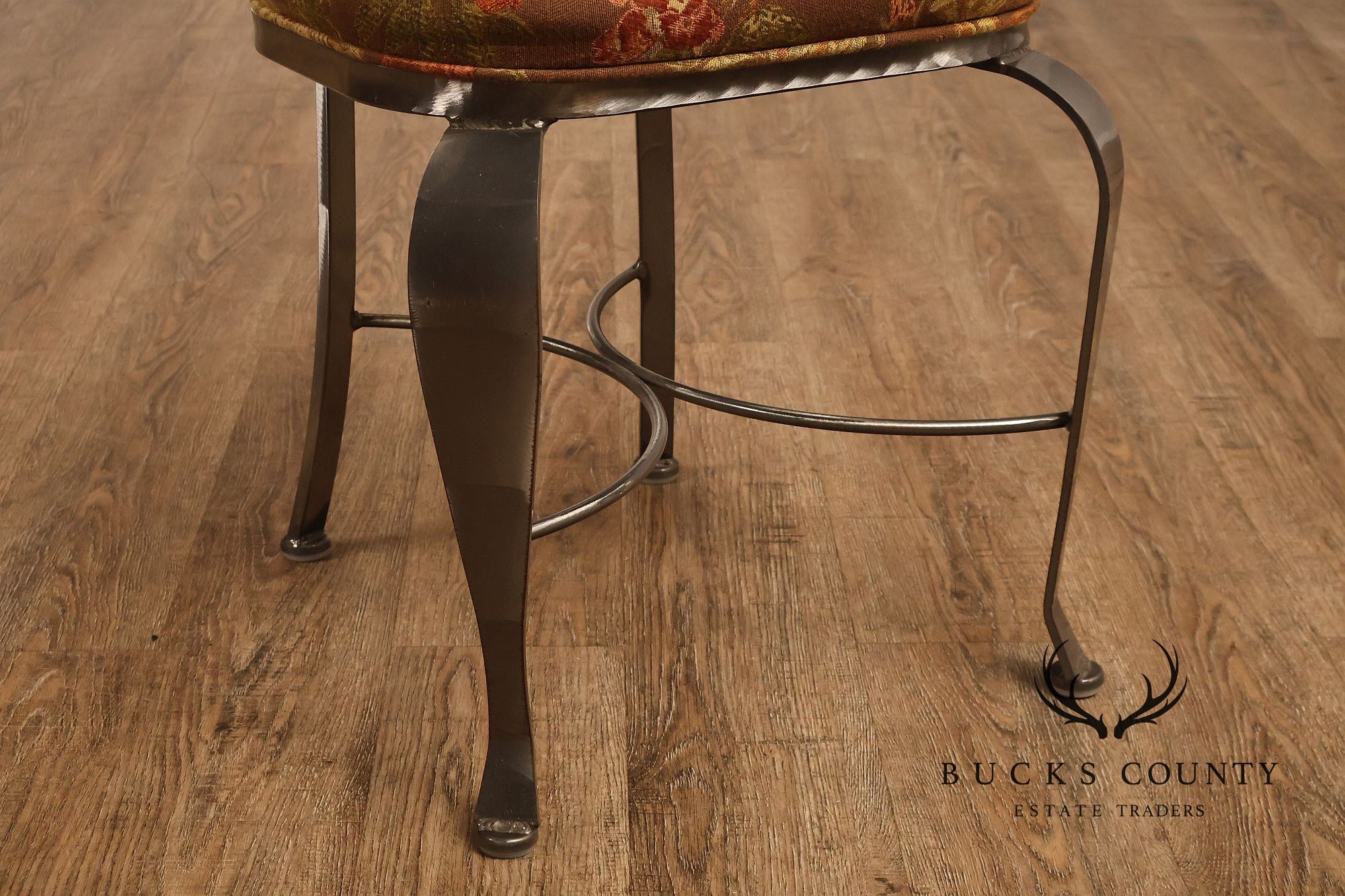 Shaver Howard Modern Style Set Of Eight Brushed Steel Dining Chairs