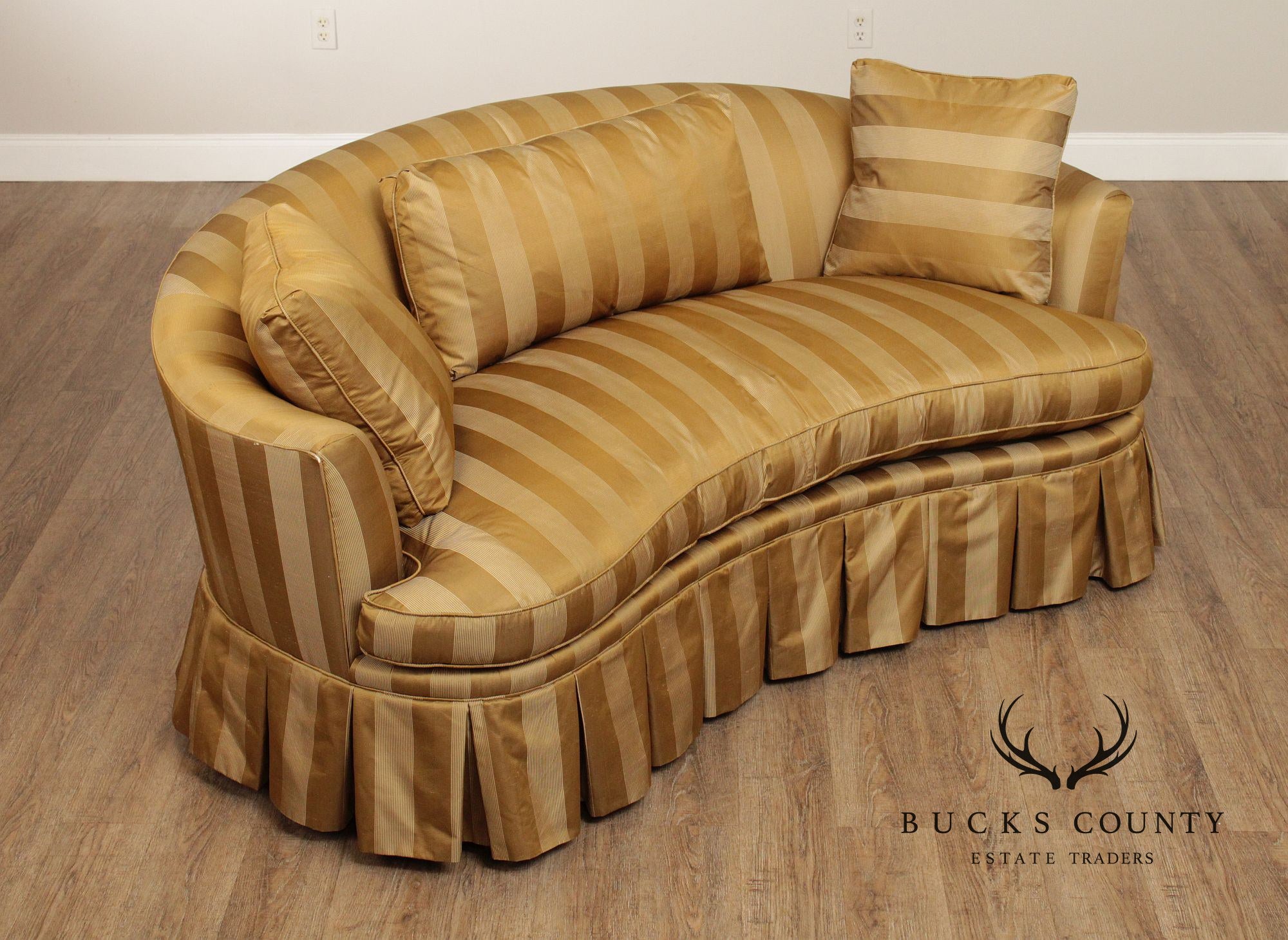 TRS Furniture Inc. Custom Upholstered Curved Back Sofa