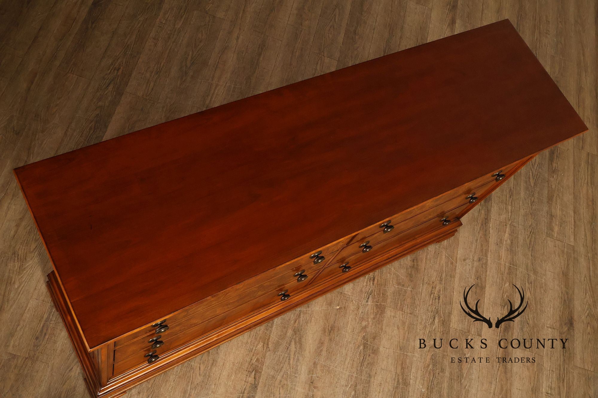Ethan Allen 'Townhouse' Burlwood Double Dresser