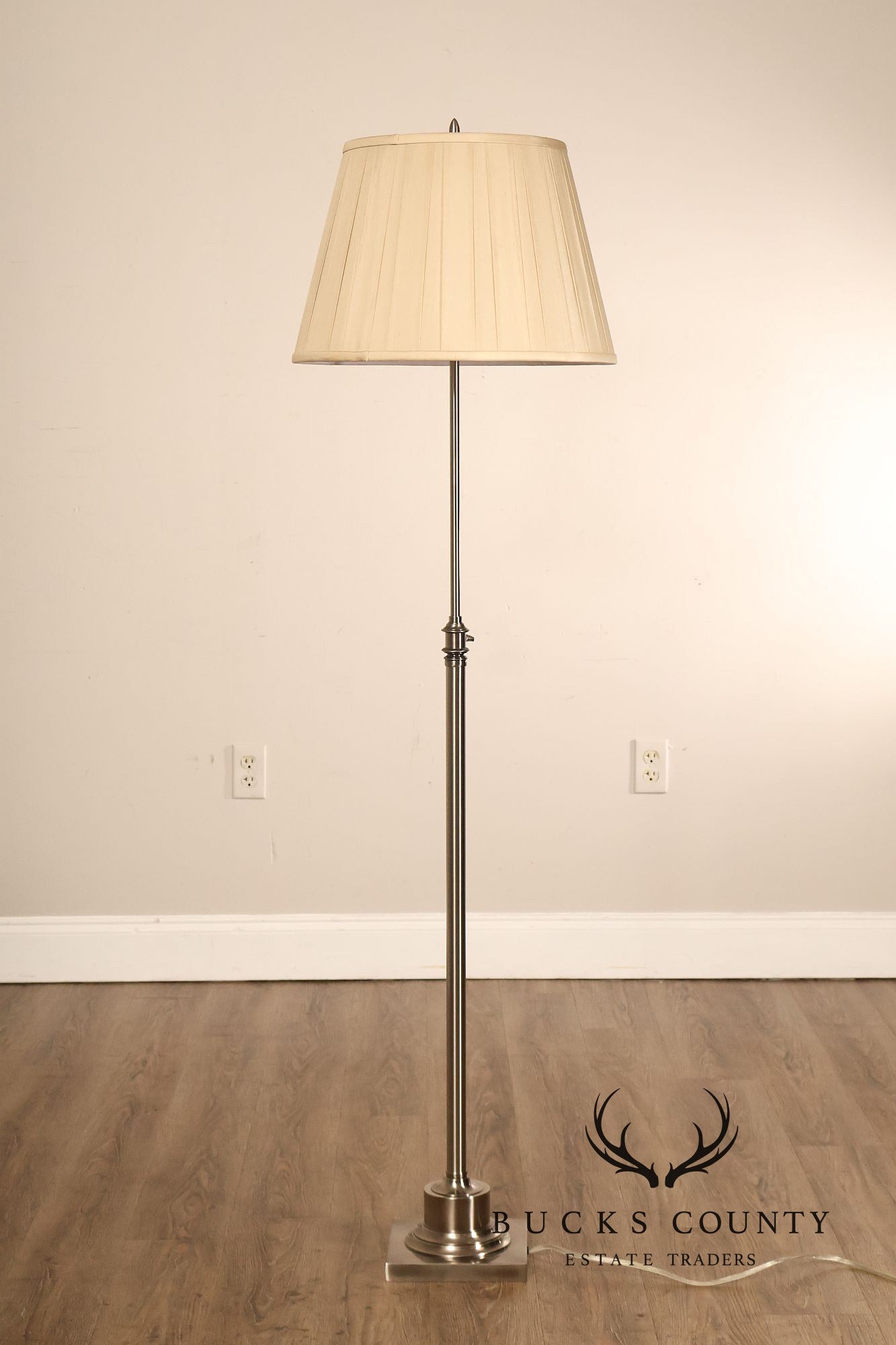 Restoration Hardware Adjustable Height Steel Floor Lamp