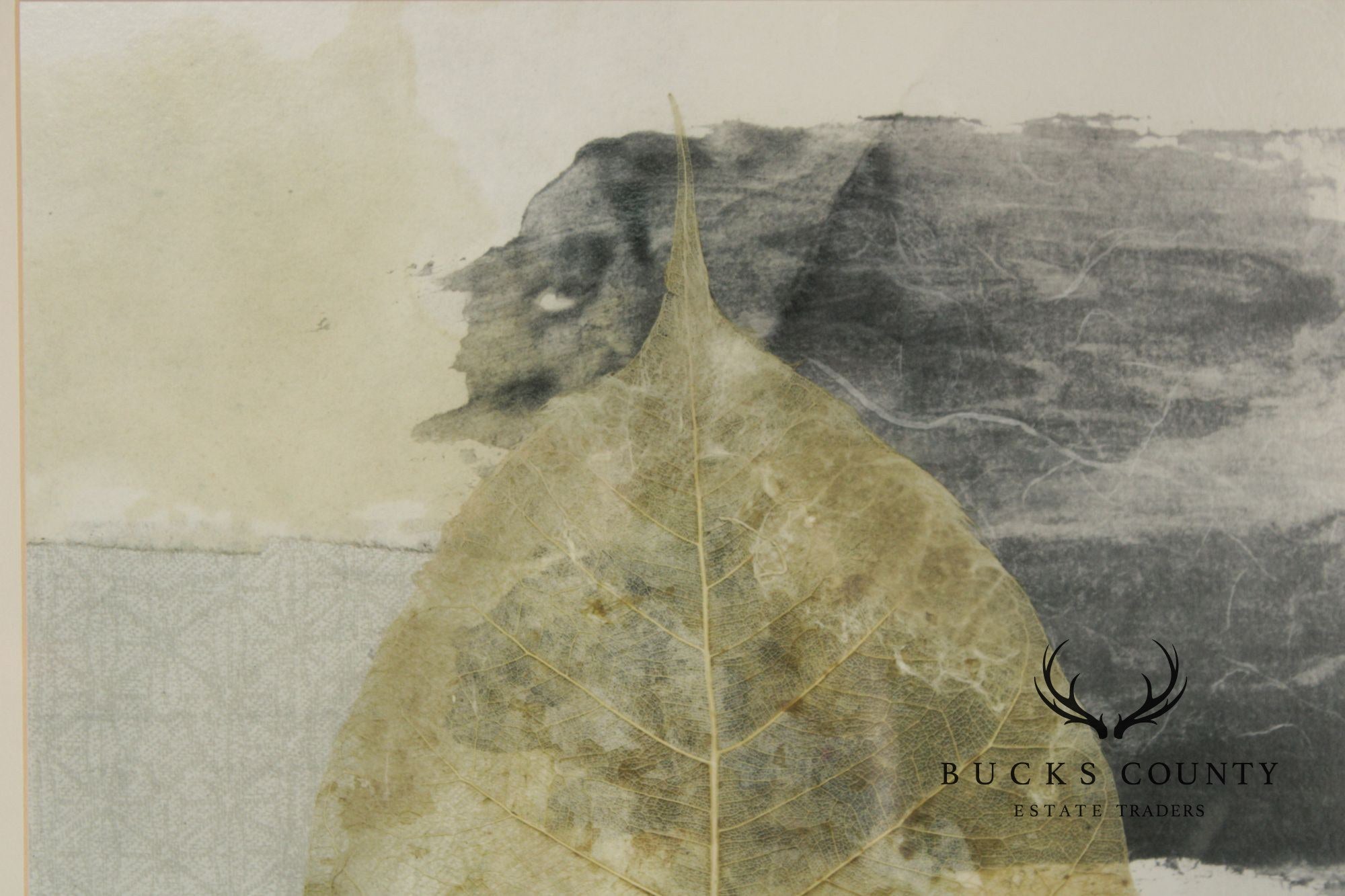 Elena Ray Pair of Botanical Prints, 'Wabi-Sabi Bodhi Leaf Collage 3' and 'Wabi-Sabi Bodhi Leaf Collage 4'