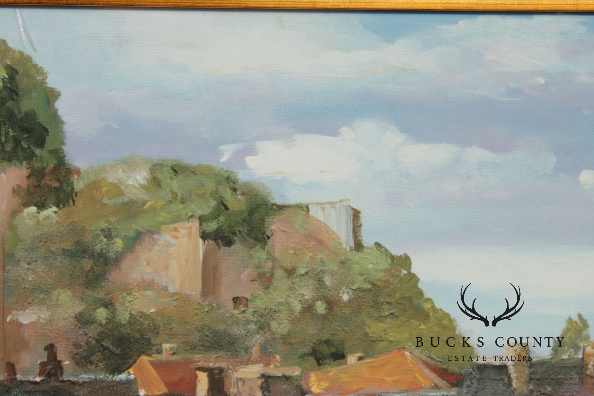Roger Duvall Custom Framed Print on Canvas, 'La Seyne-Sur-Mer'