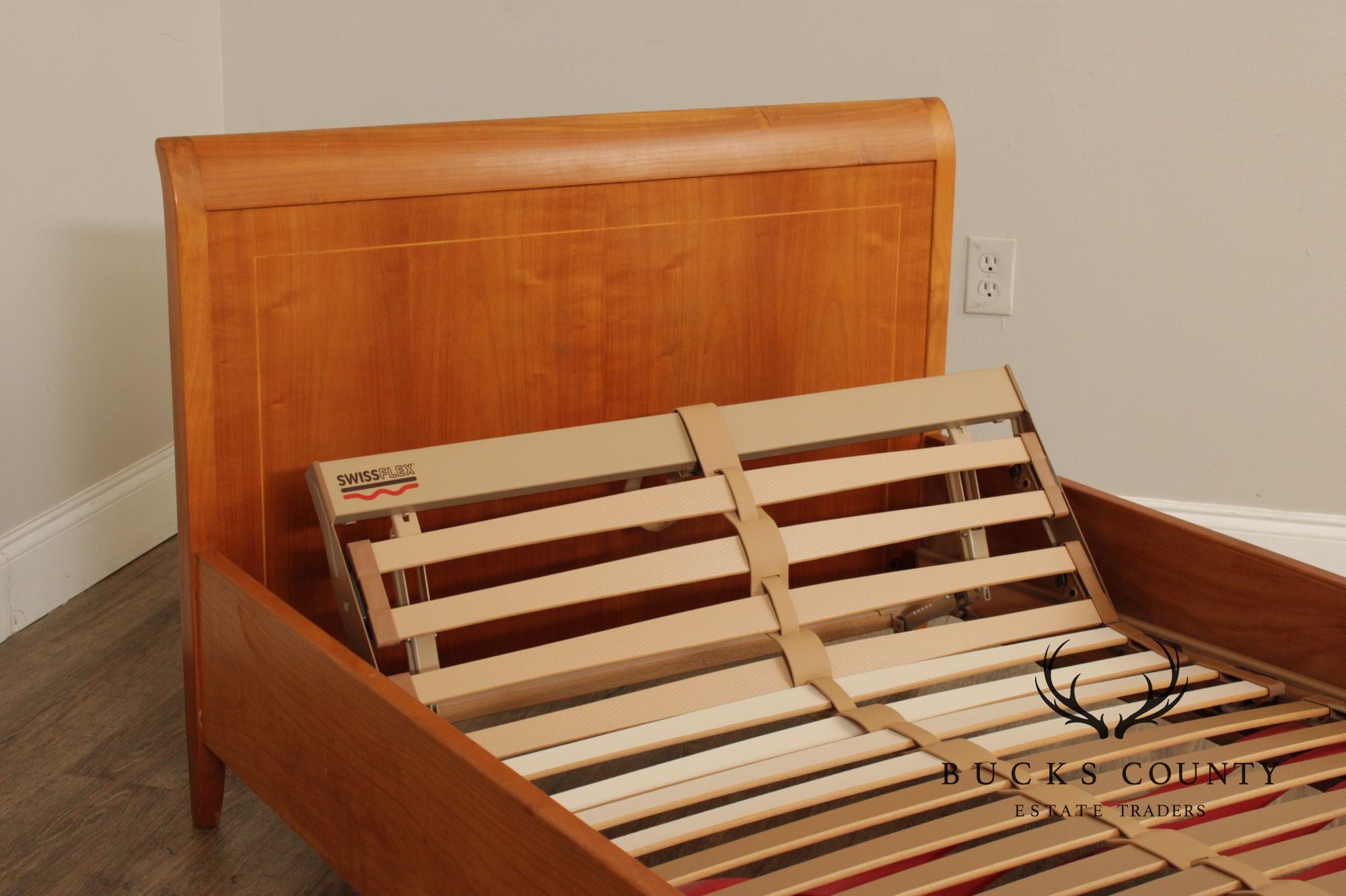 Vintage Pair of Cherry Twin Sleigh Beds