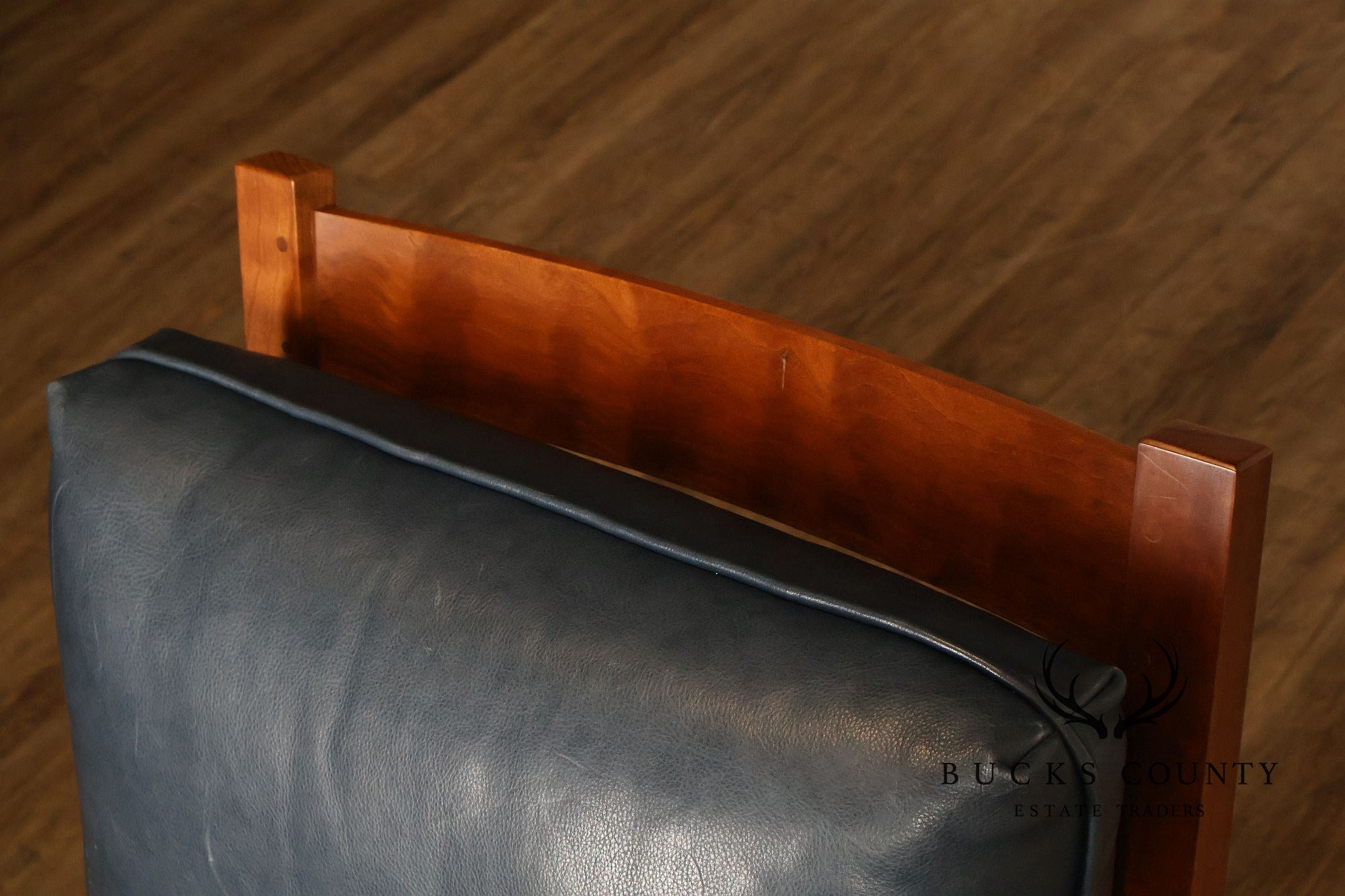 Stickley Mission Collection Cherry Bow Arm Morris Chair and Ottoman