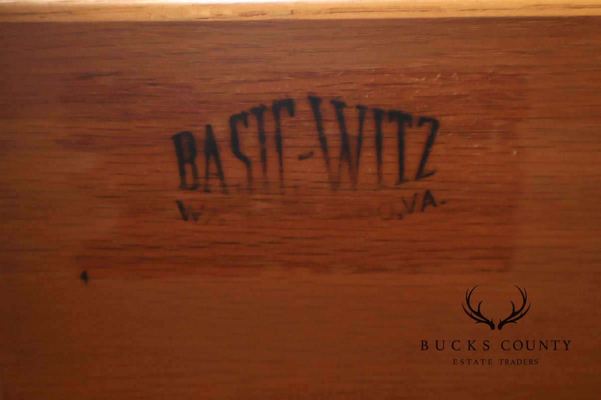 Mid Century Modern Walnut Gentleman’s Chest With Cabinet And Drawers By Basic Witz