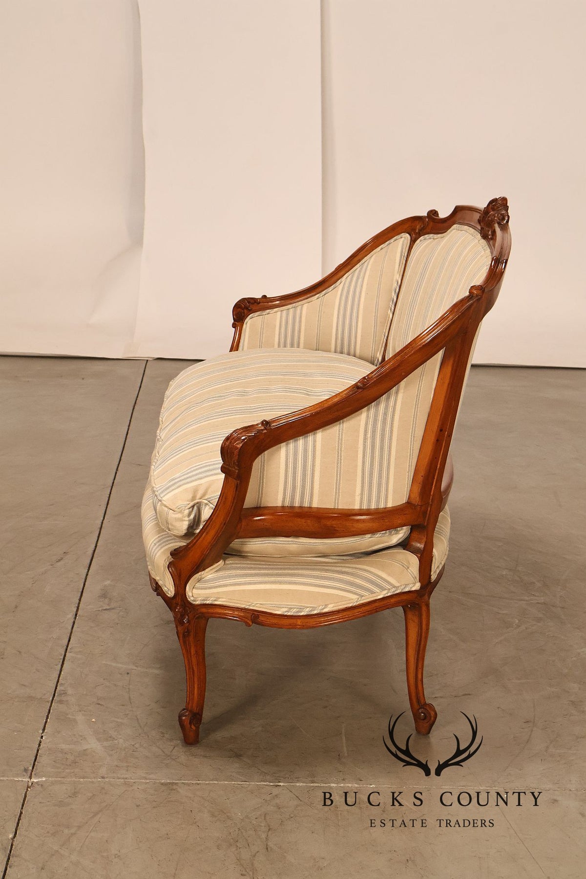 French Louis XV Style Carved Loveseat Settee