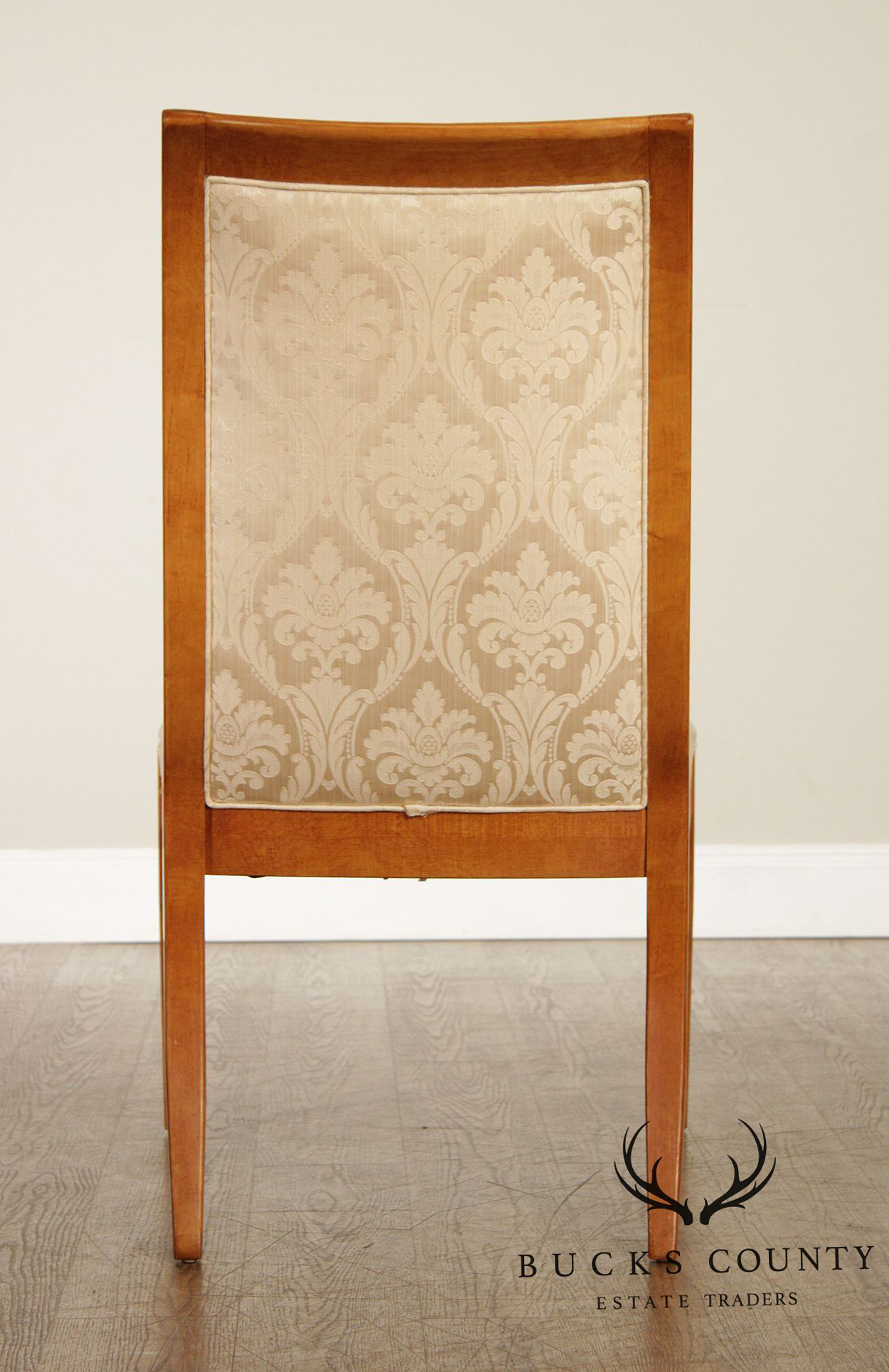 Hickory White Empire Style Set of Eight Maple Dining Chairs