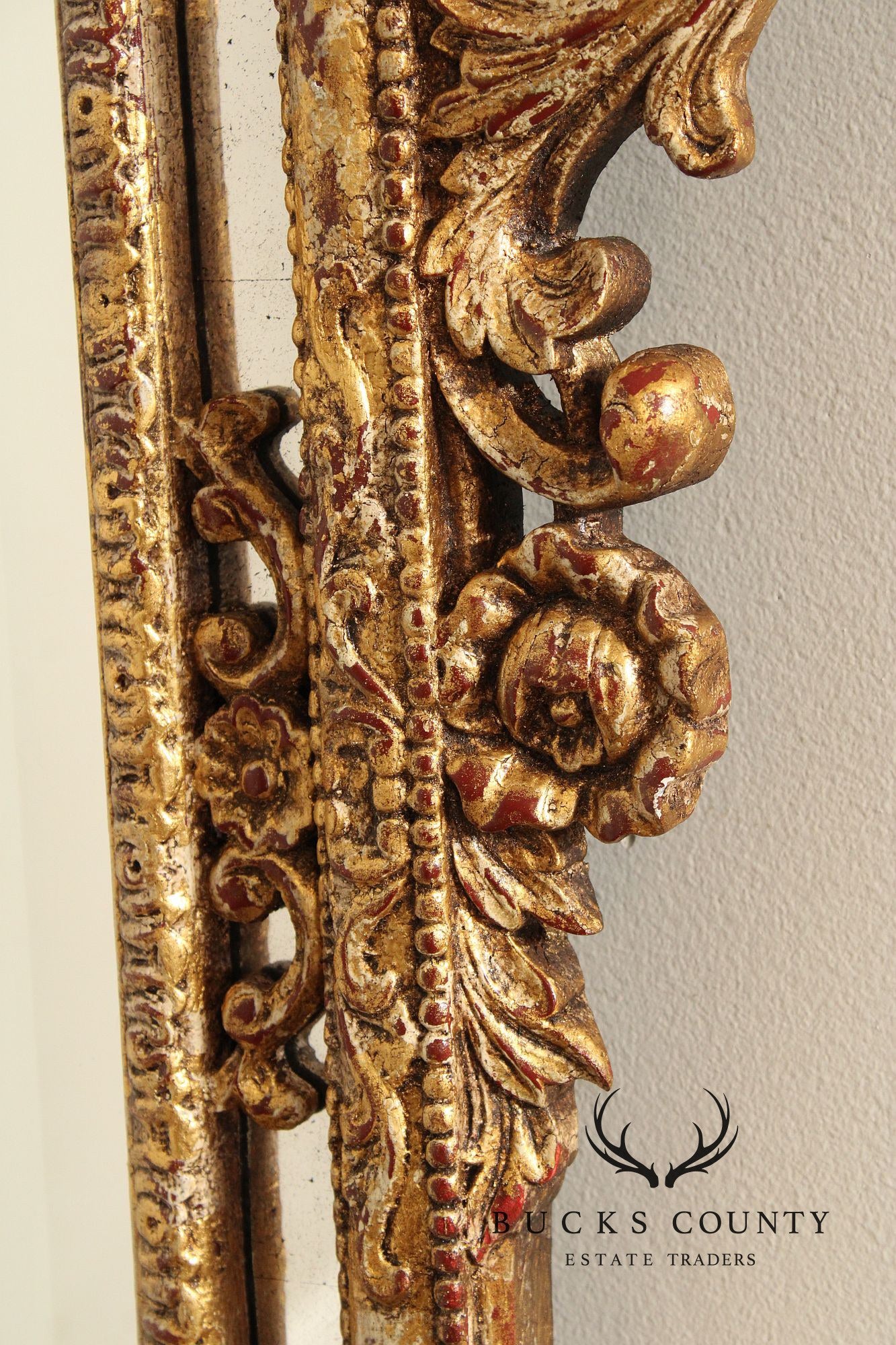 John Richard Italian Rococo Style Giltwood Carved Wall Mirror