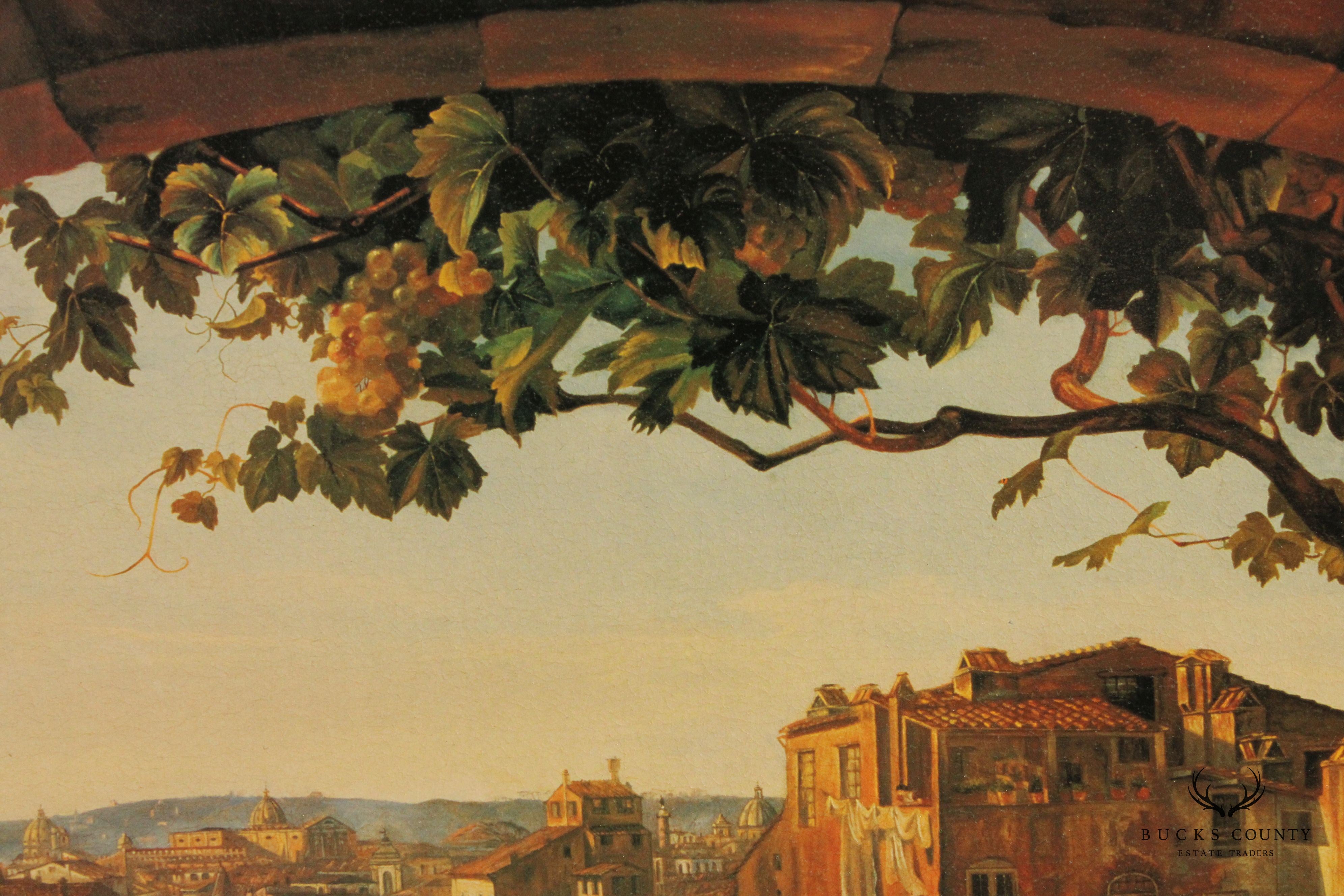 Italian Renaissance Style Rome Piazza Barberini Decorative Wall Art