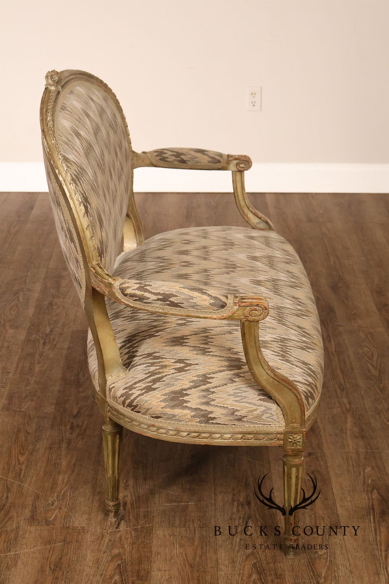 French Louis XVI Style Painted Settee