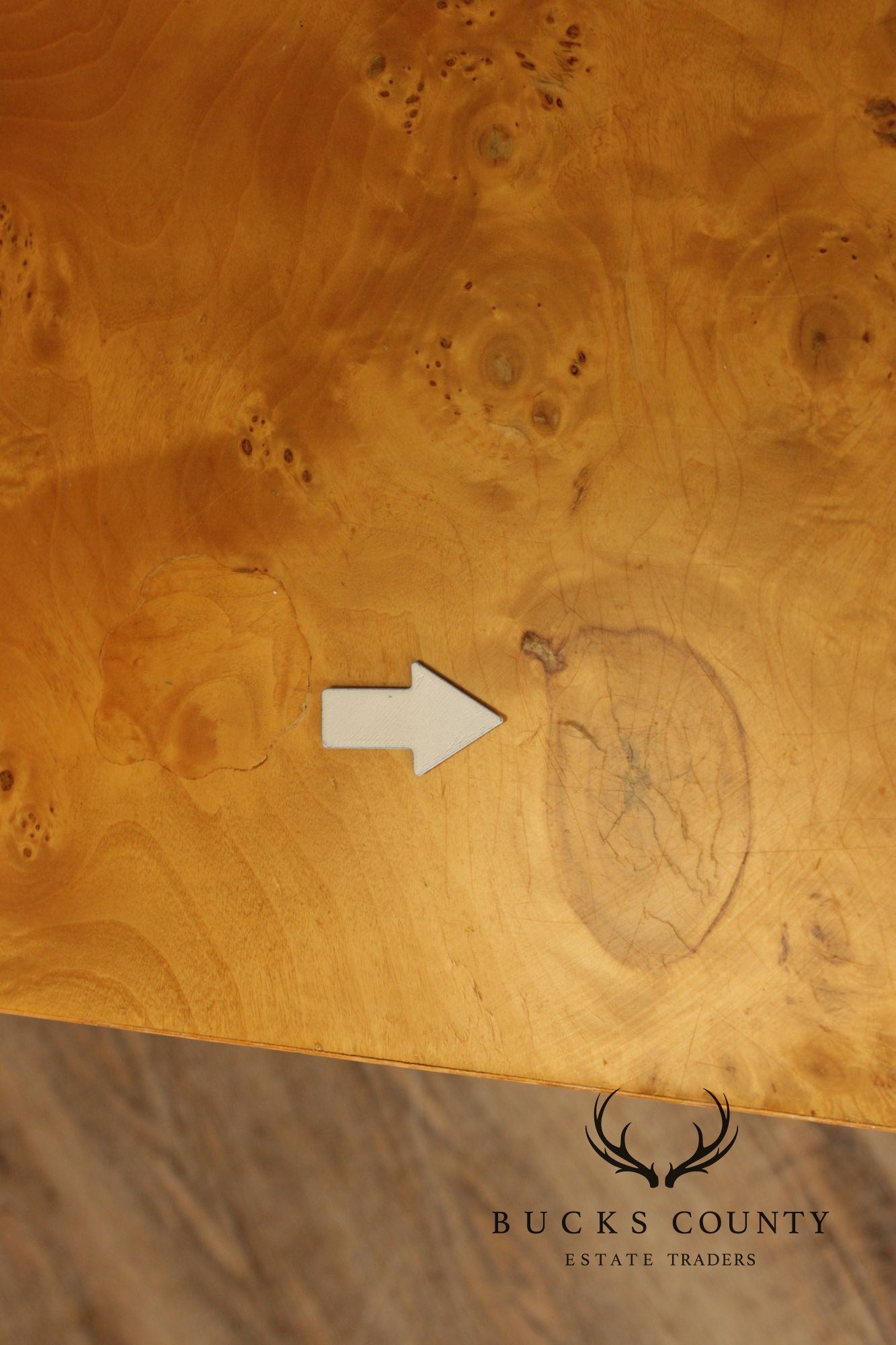 1970's Modern Burlwood and Chrome Writing Desk