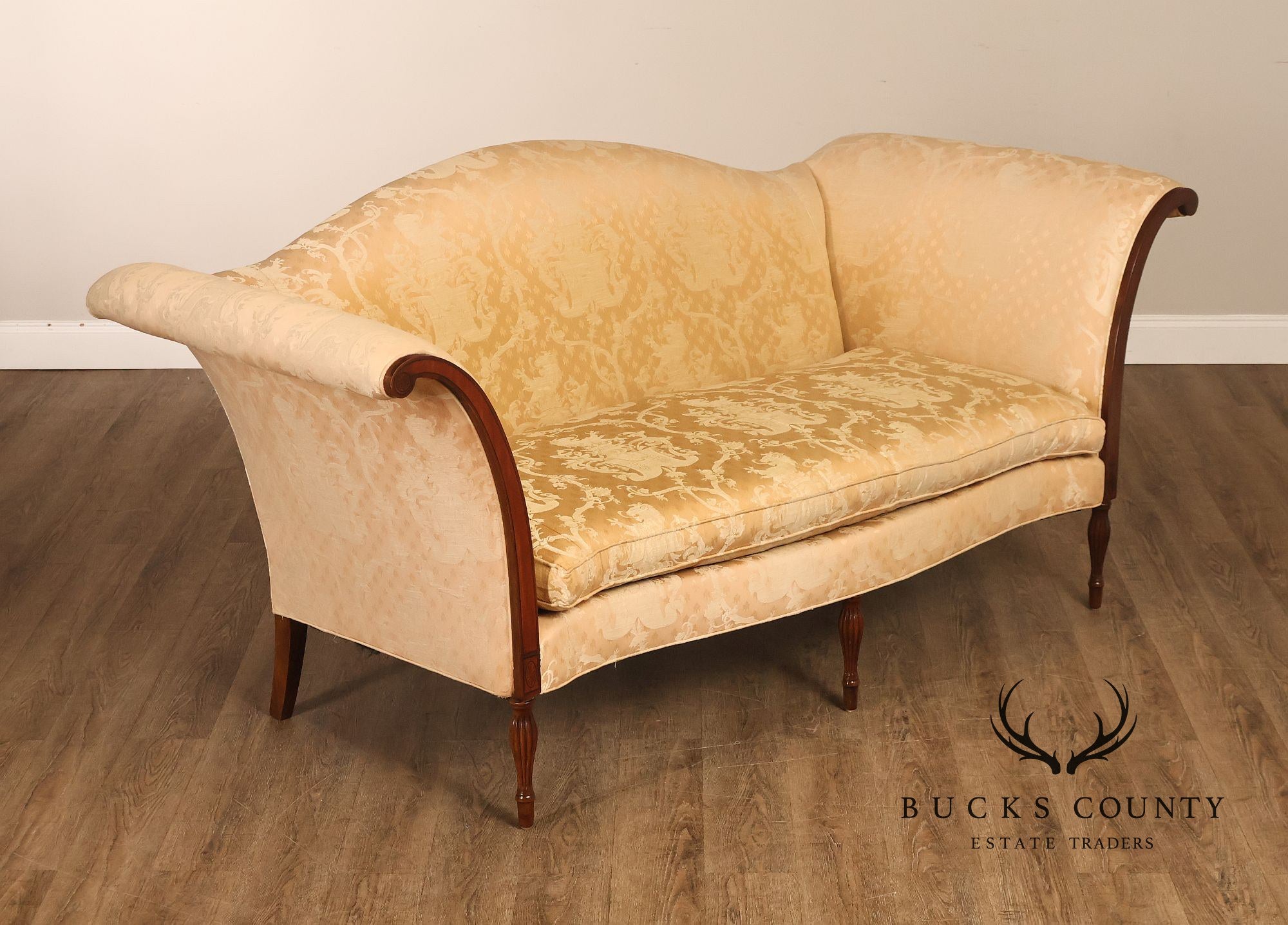 Southwood Sheraton Style Camelback Upholstered Sofa