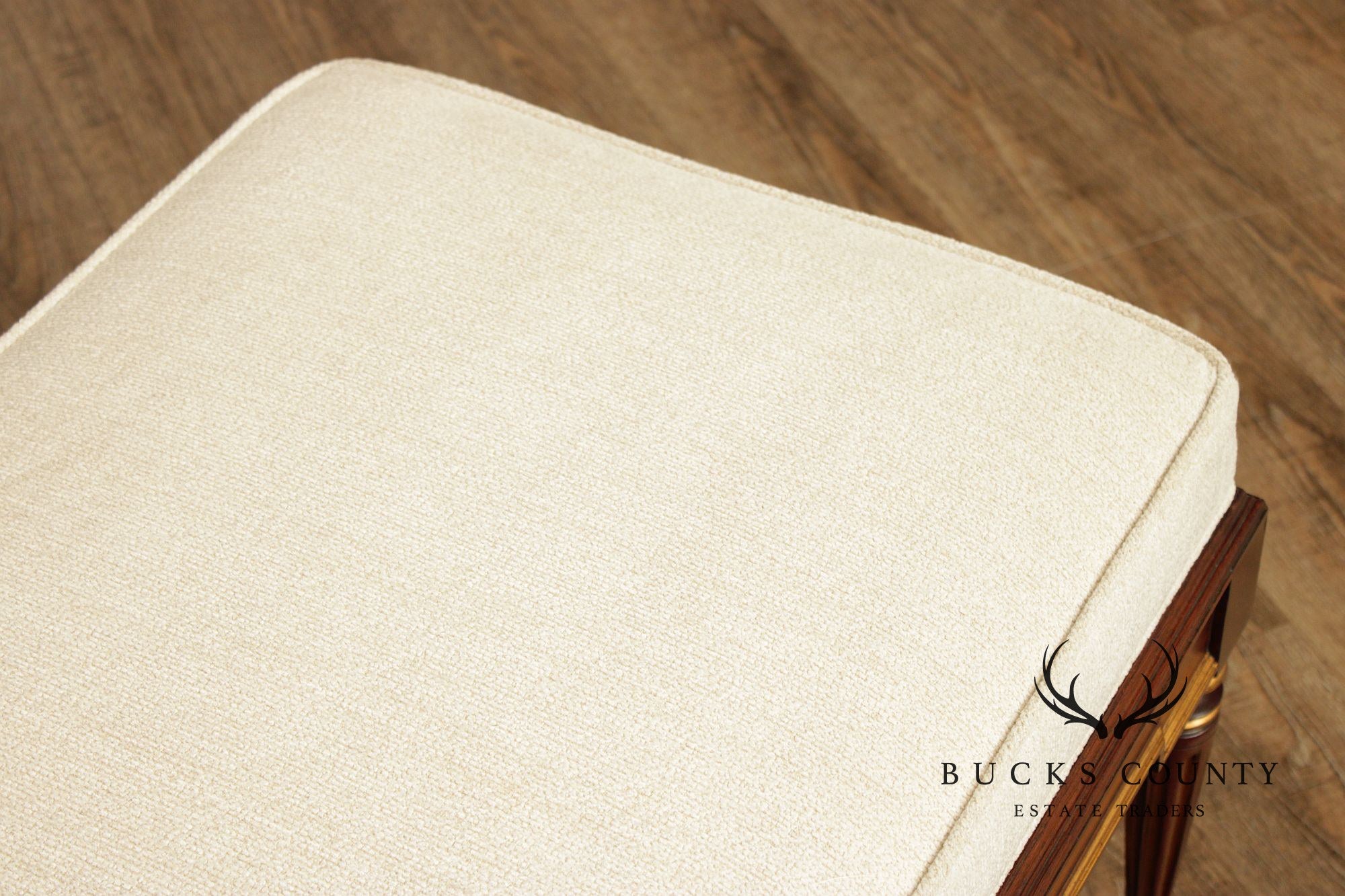 Hickory Chair Neoclassical Style 'Cluny' Upholstered Bench