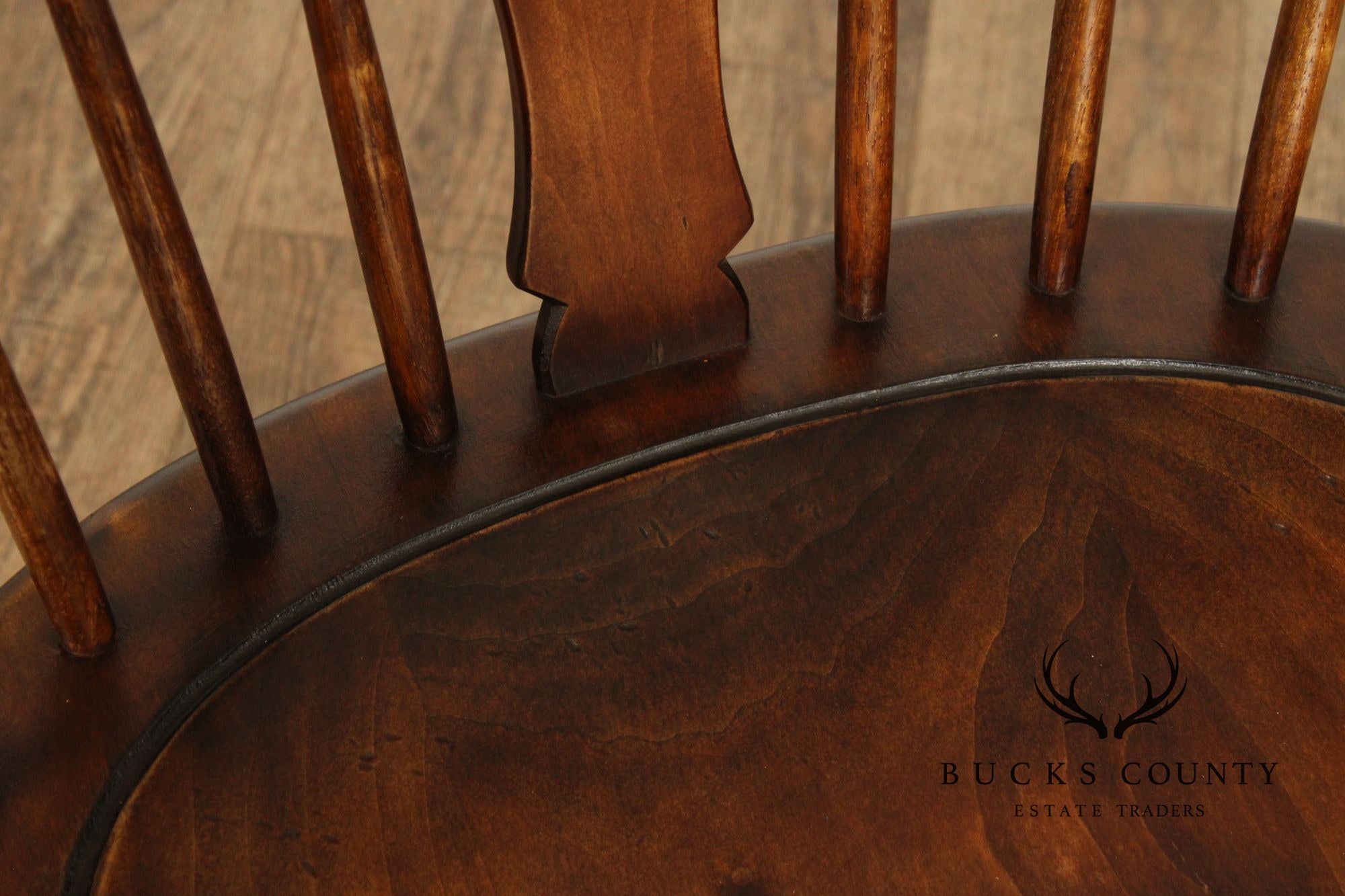 Custom Crafted Set Of 8 English Windsor Dining Chairs