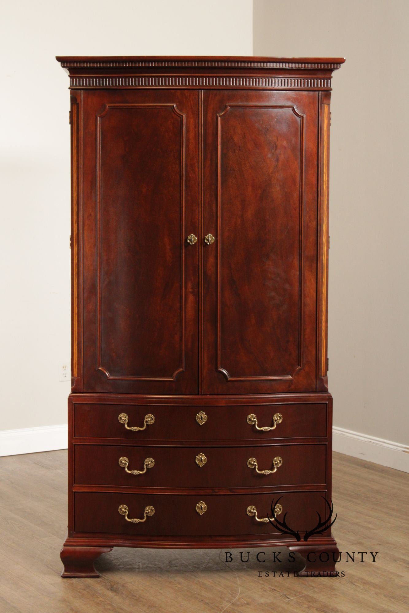 Baker Georgian Style Mahogany Armoire