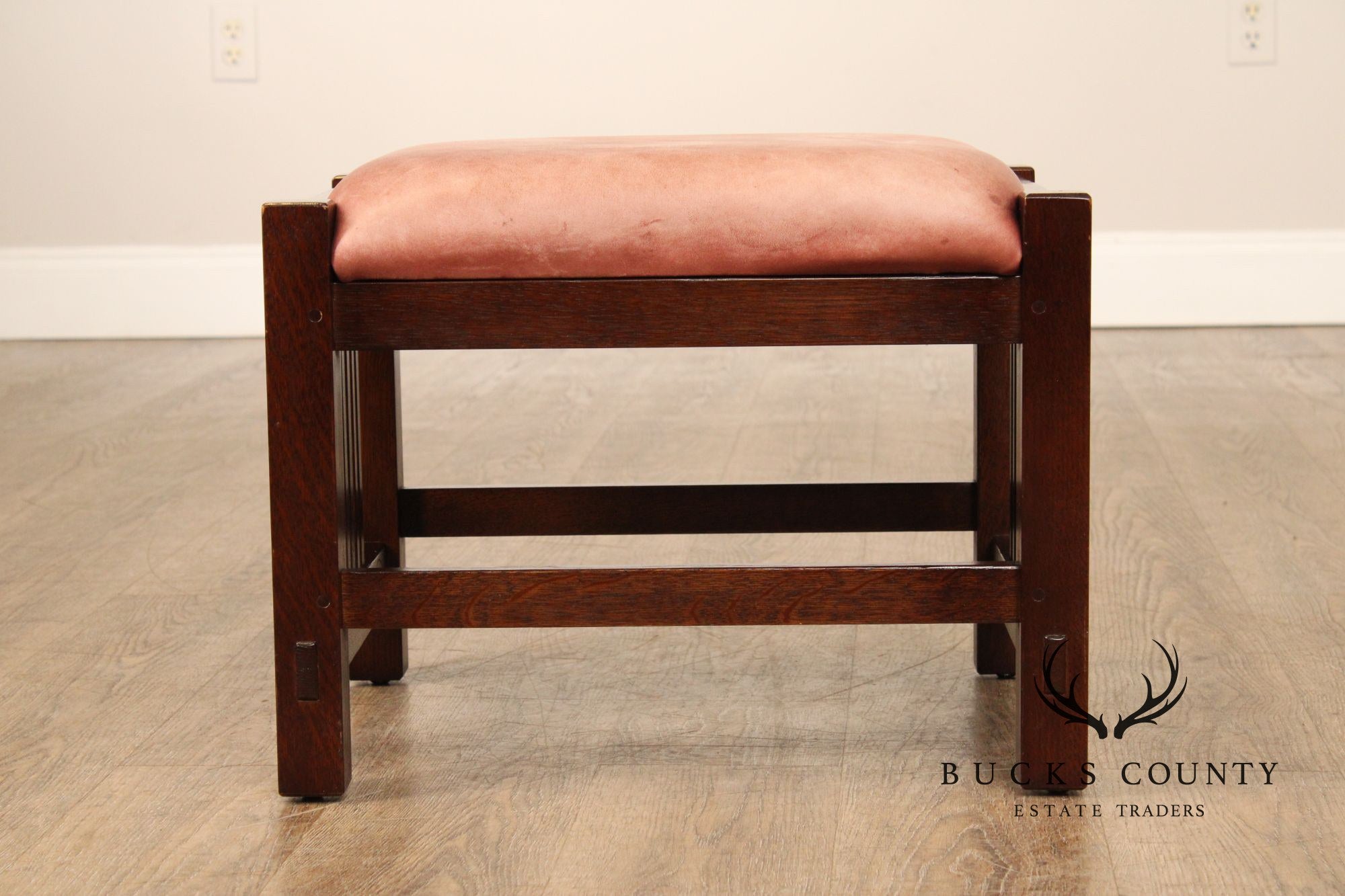 Stickley Mission Collection Oak and Leather Footstool