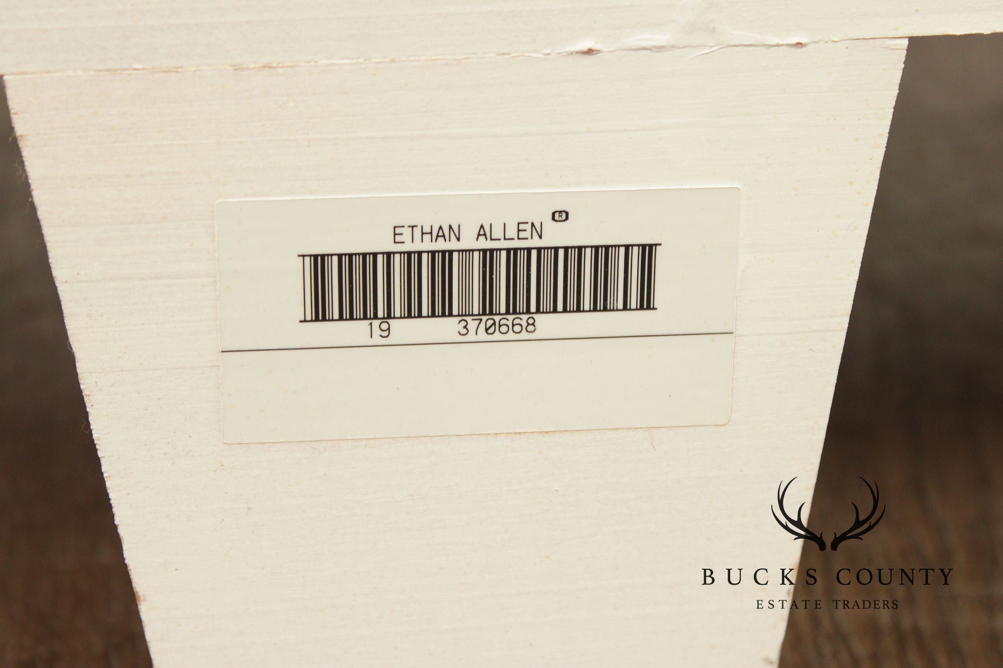 Ethan Allen Made In America Black Painted Three Drawer Buffet