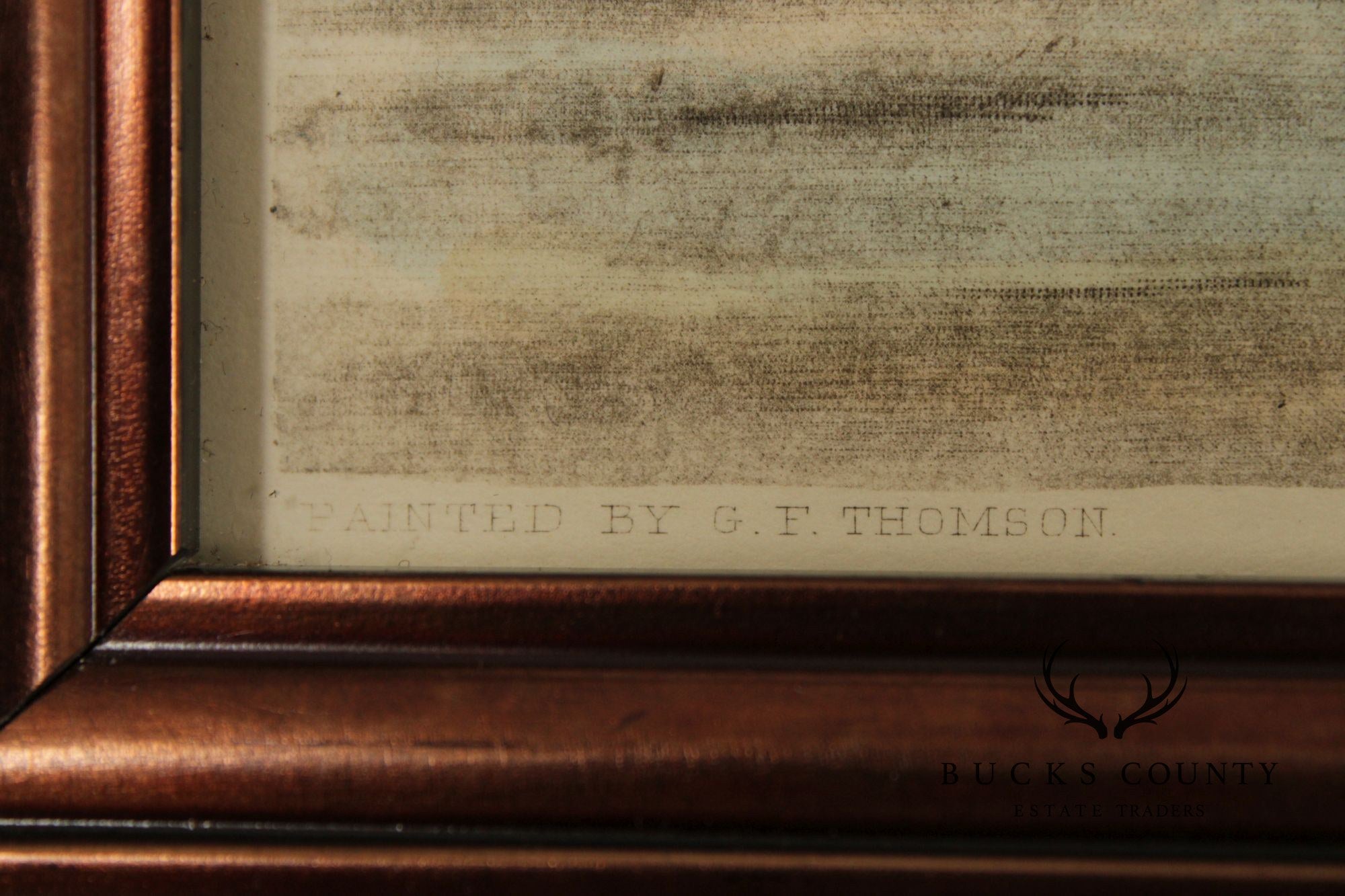 D.F. Thomson English Hunt Print, 'Home by the Ferry'