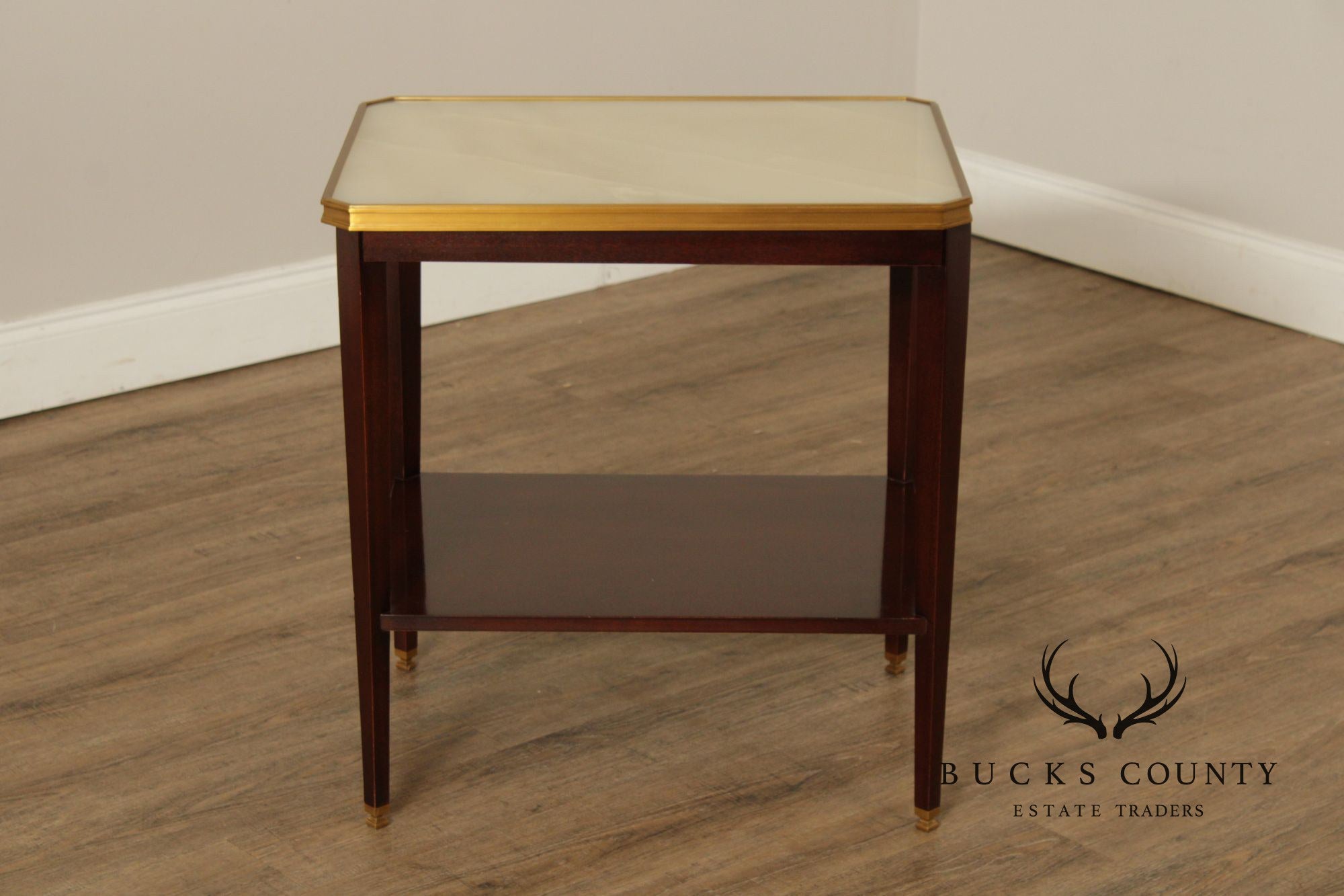 Hickory Chair Onyx Top Mahogany 'Austell' Side Table