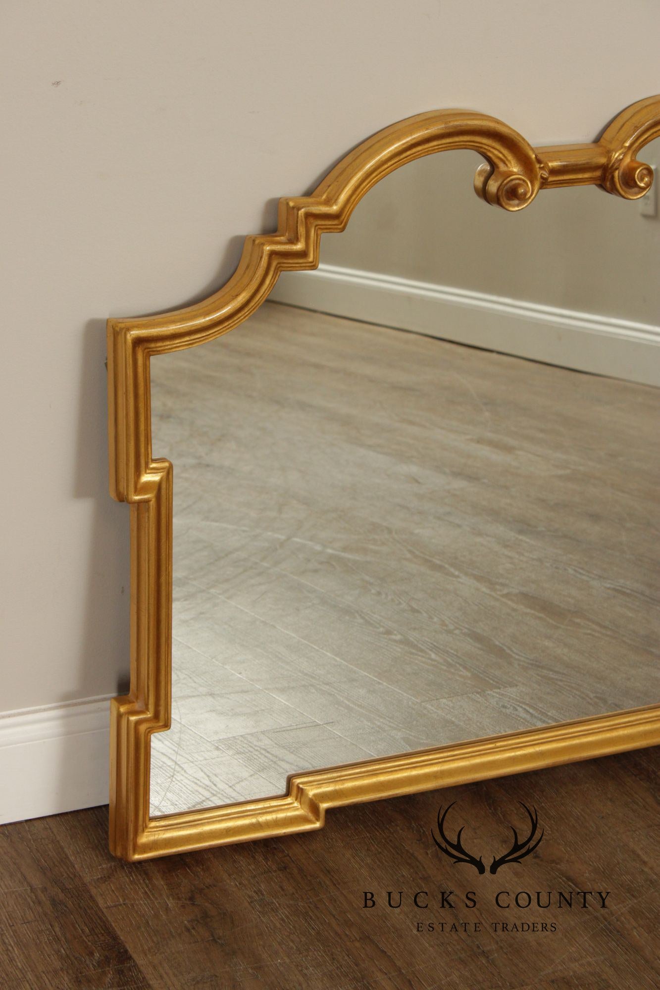 Hollywood Regency Style Scrollwork Wall Mirror