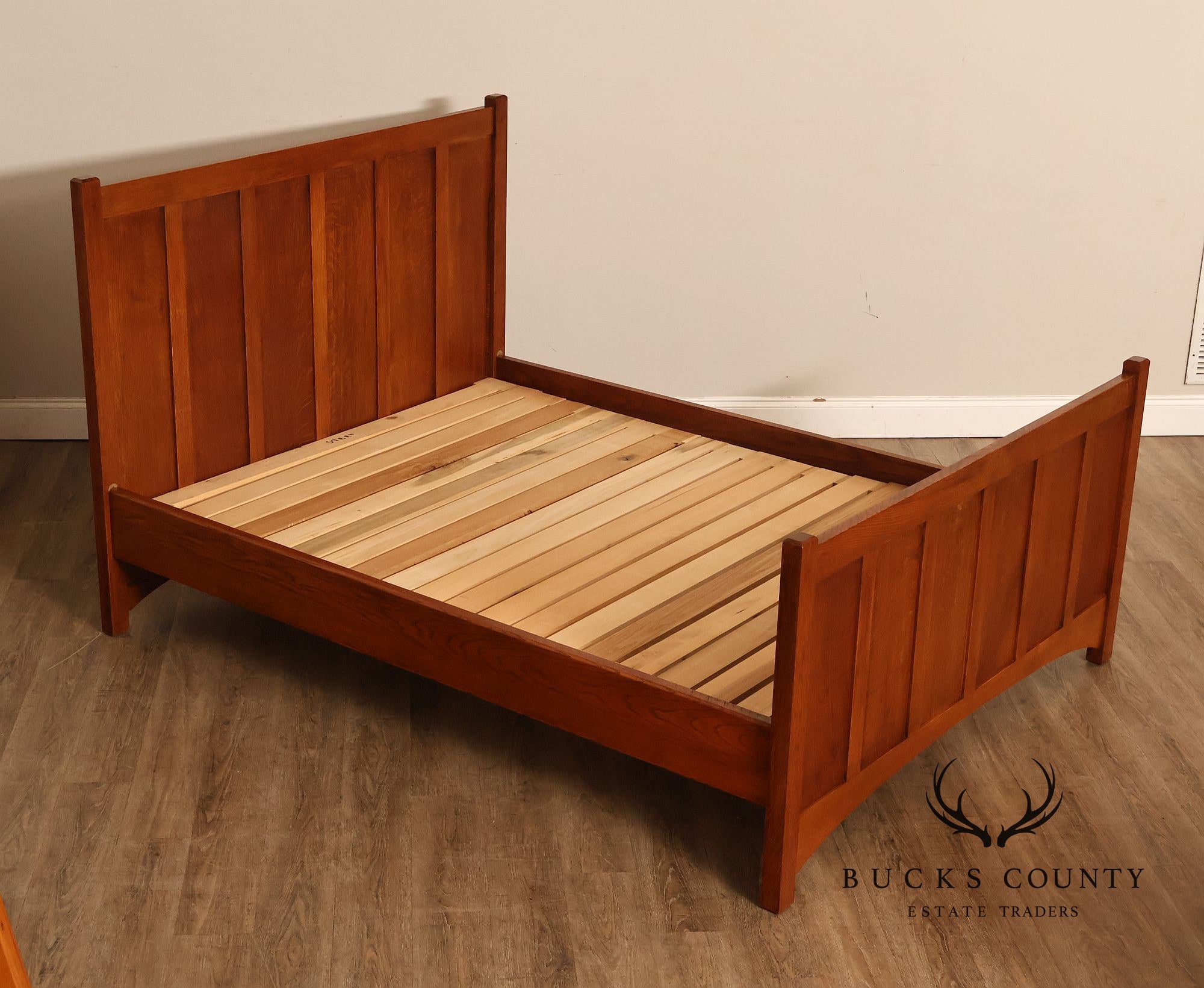 Custom Mission Oak Full Oak Bed