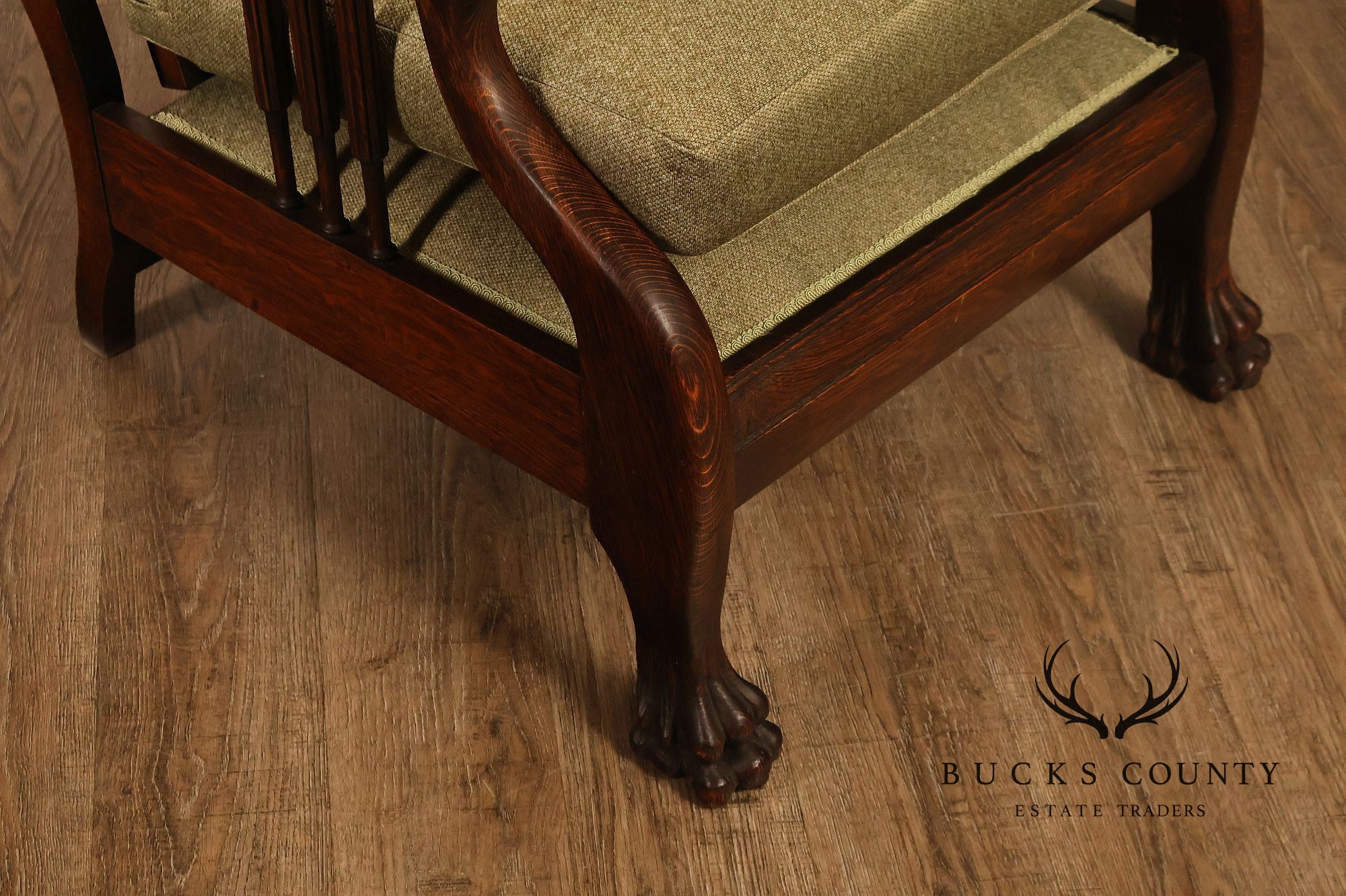 Antique Victorian Oak Morris Reclining Chair