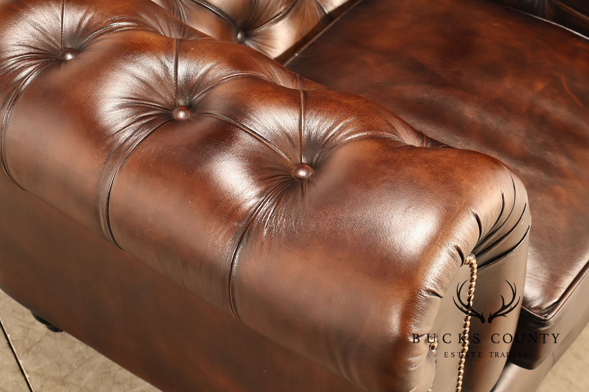 Distressed Brown Single Seater Cushion Chesterfield