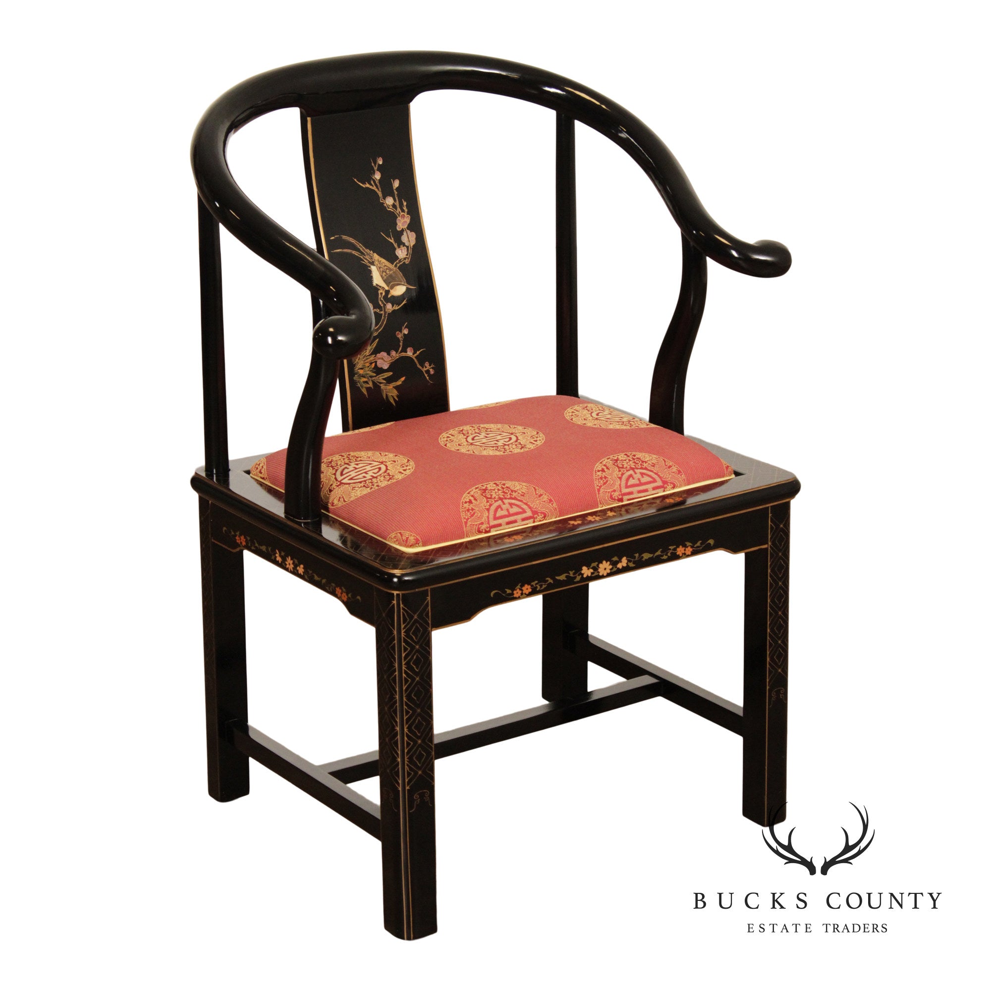 Pulaski Furniture Chinoiserie Horseshoe Armchair