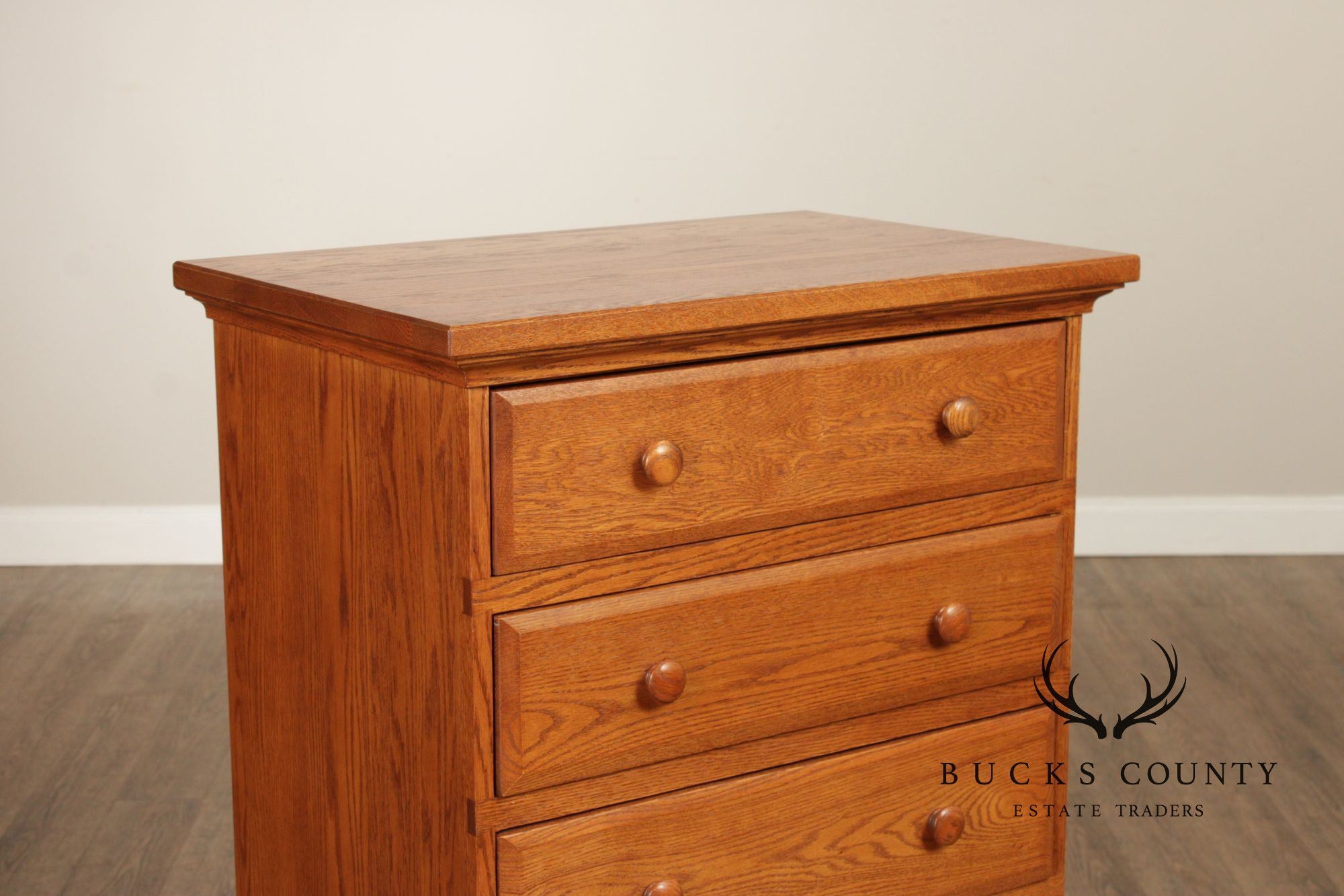 Hunt Country Furniture Pair of Oak Five Drawer Dressers