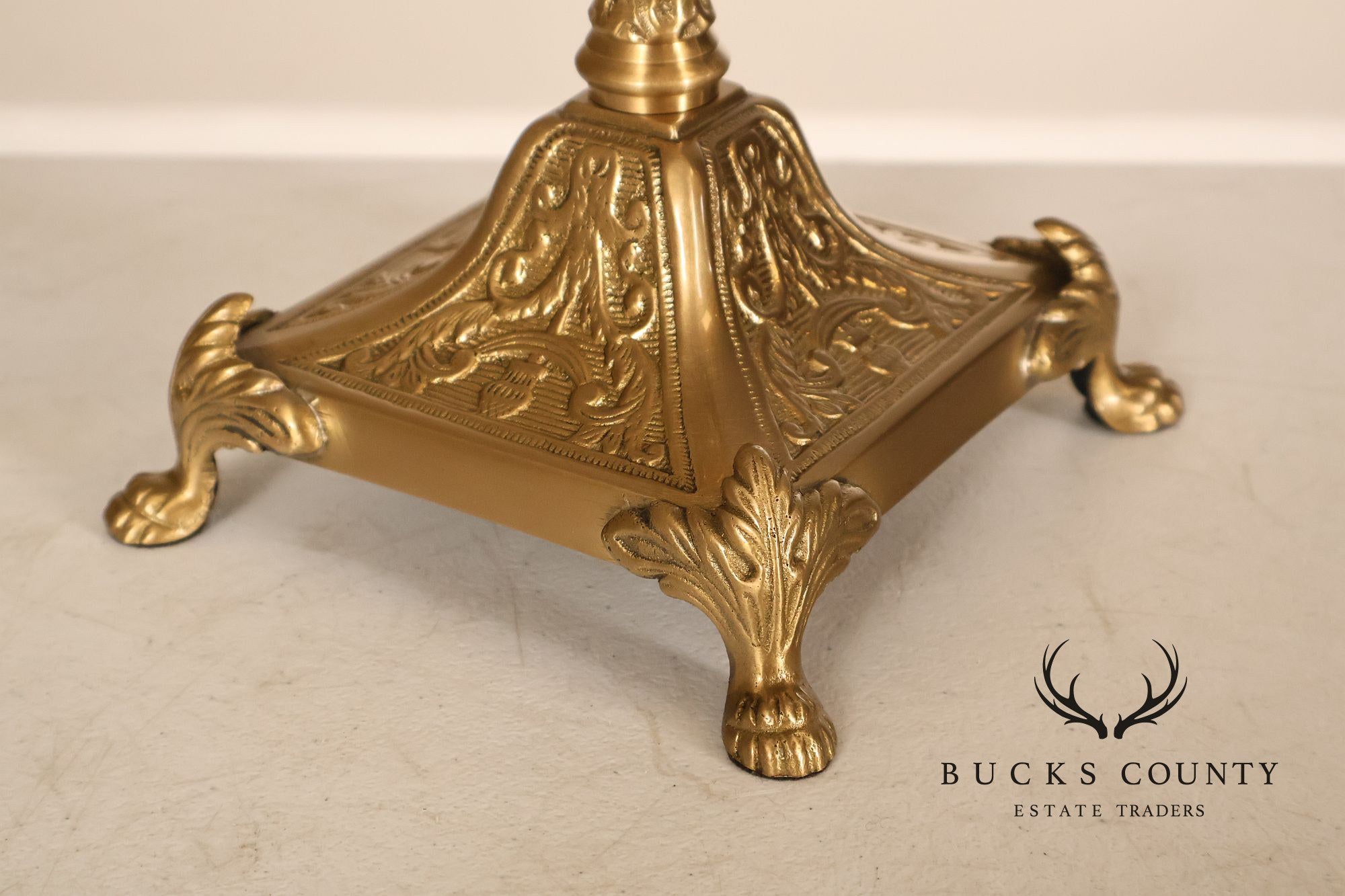 Wildwood Pair of Brass Tall Candlestick Table Lamps