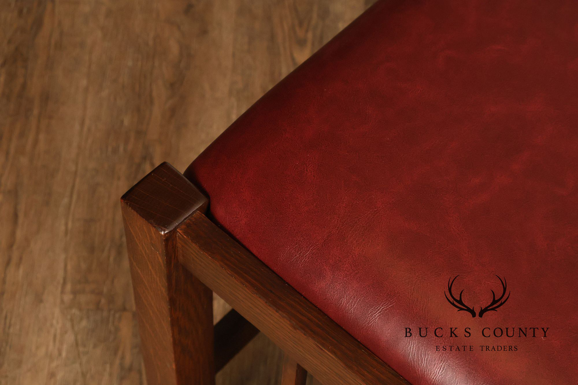 Stickley Mission Collection Oak Upholstered Bench