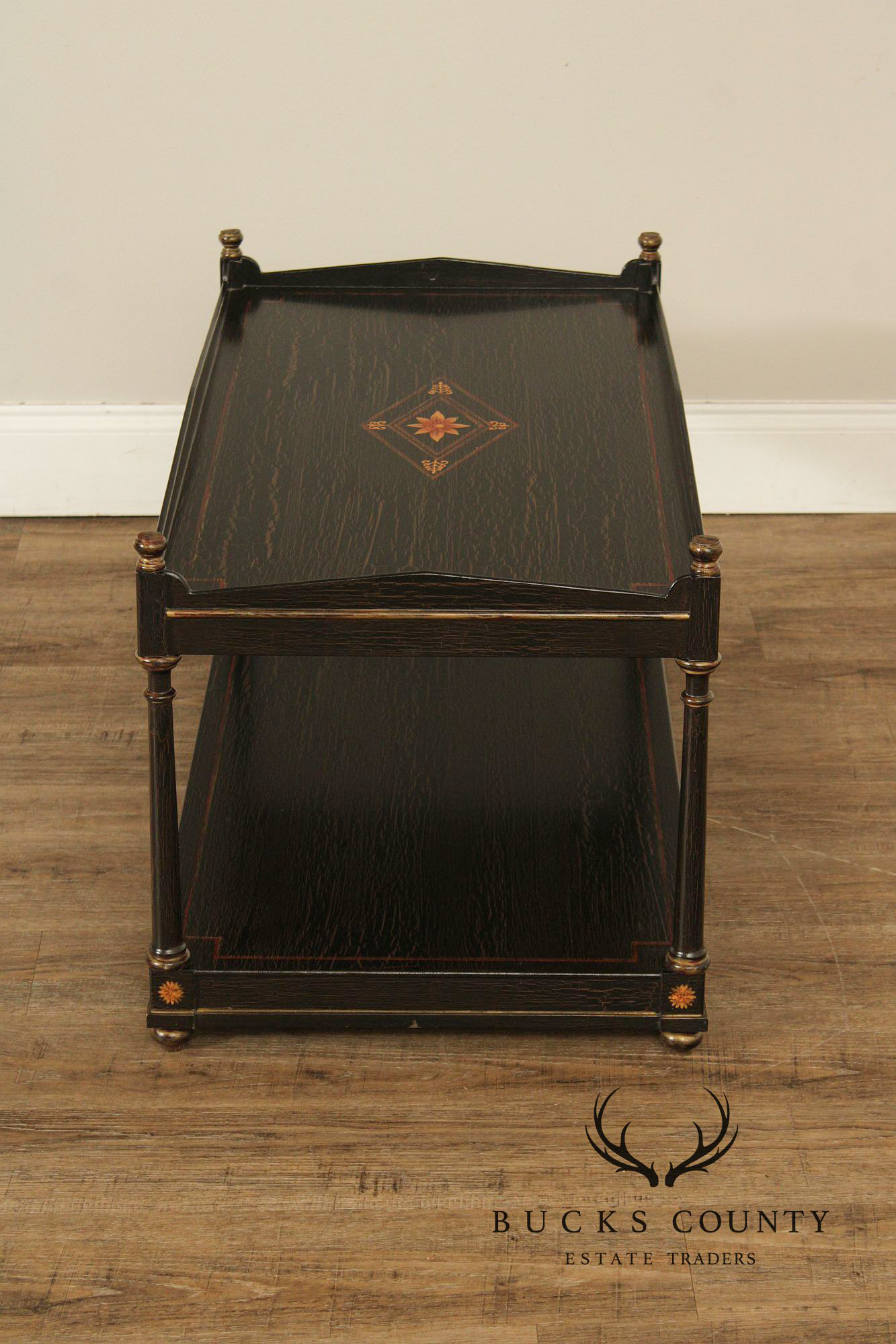 Regency Style Distressed Painted Coffee Table