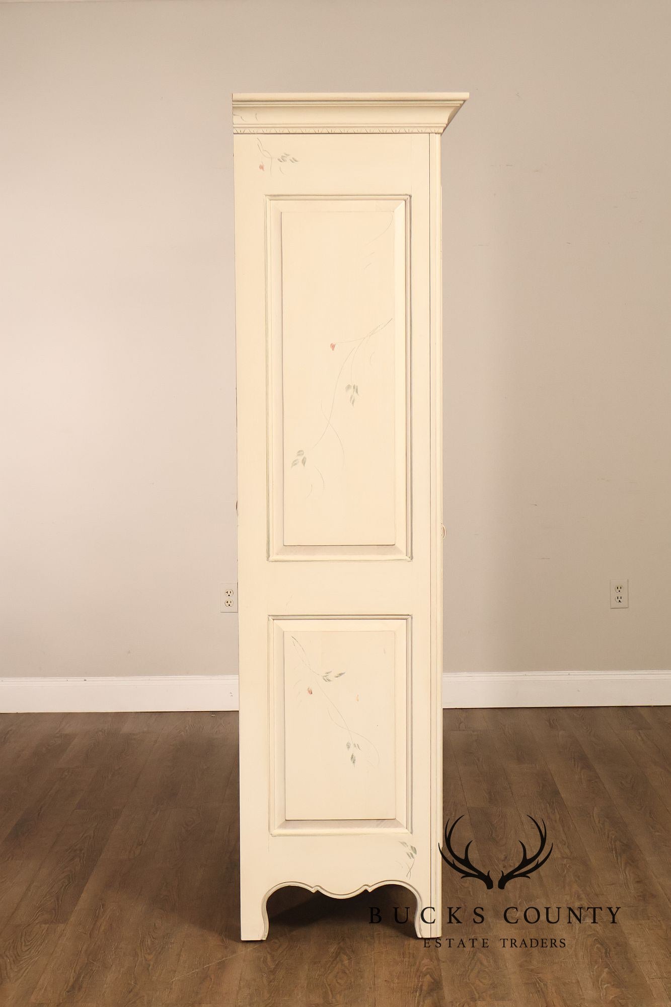 Ethan Allen Country French Painted Armoire Cabinet