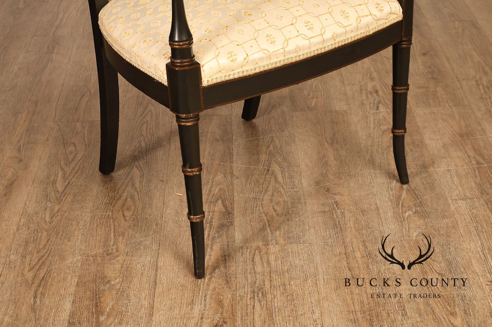 J. L. Pershing & Son Vintage Federal Style Painted Armchair