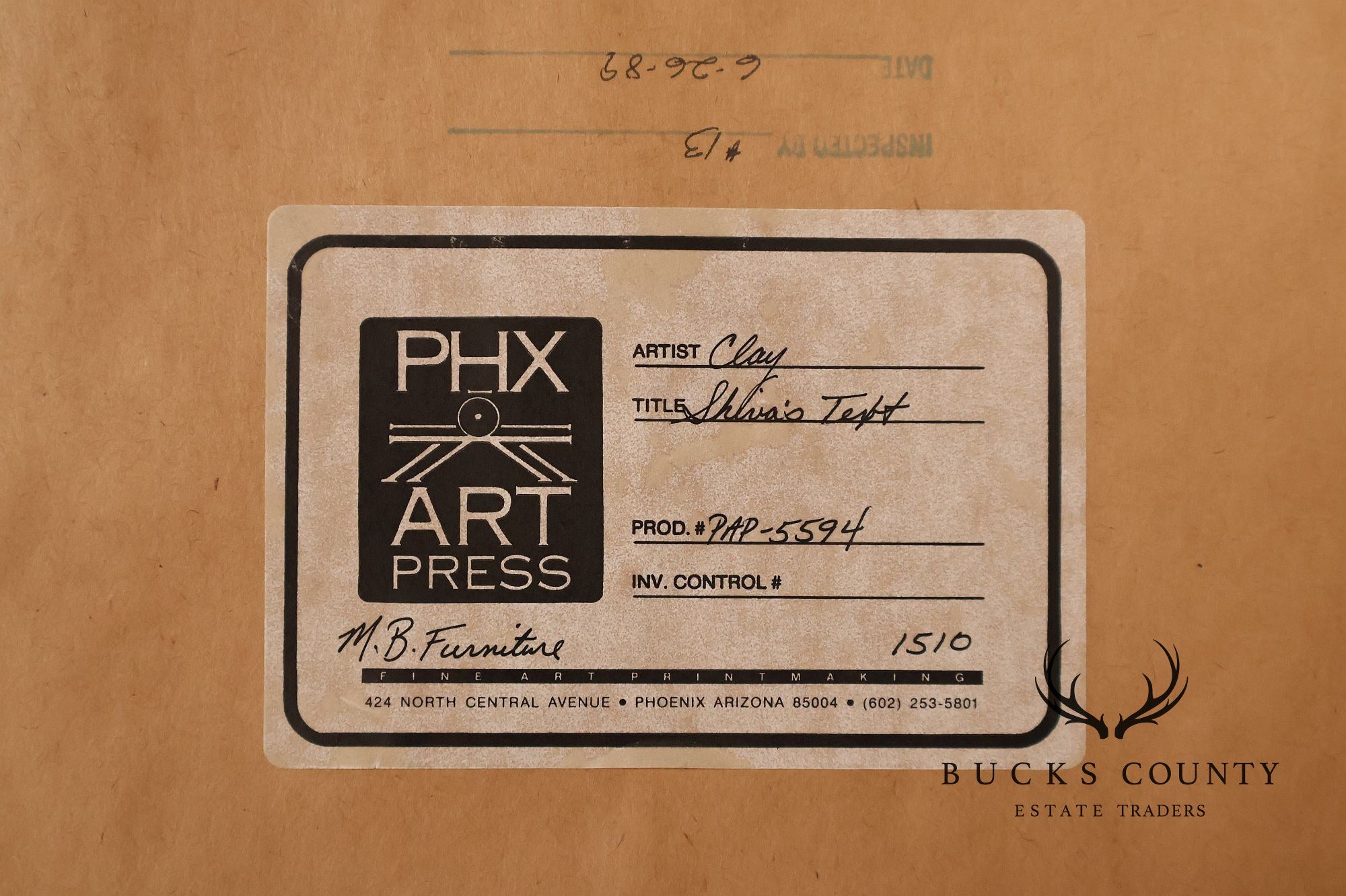 "Shivas Text" Serigraph By Clay