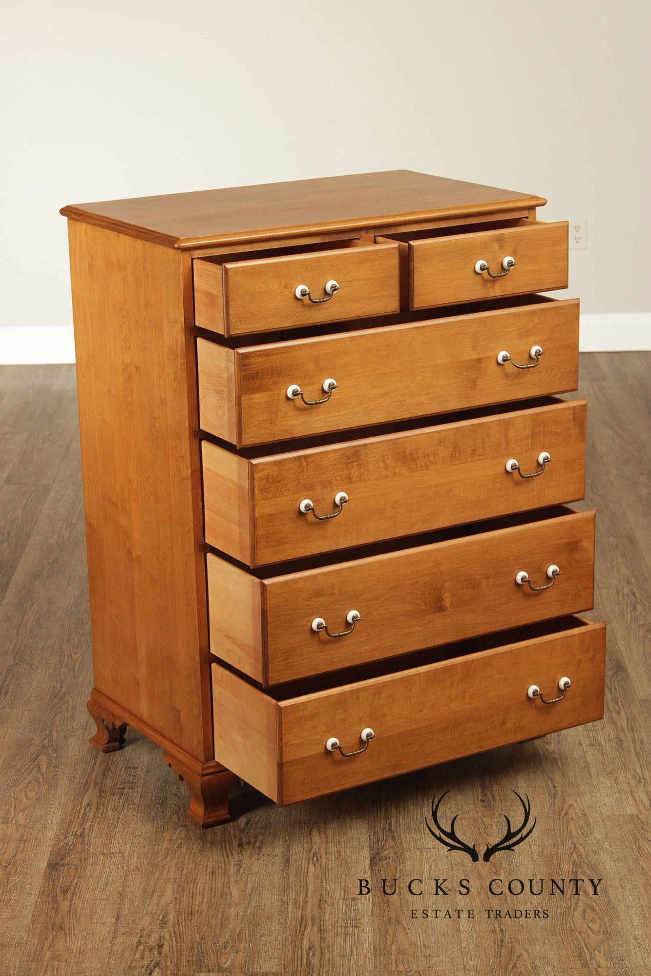 Beals Furniture Vintage Traditional Rock Maple Tall Chest