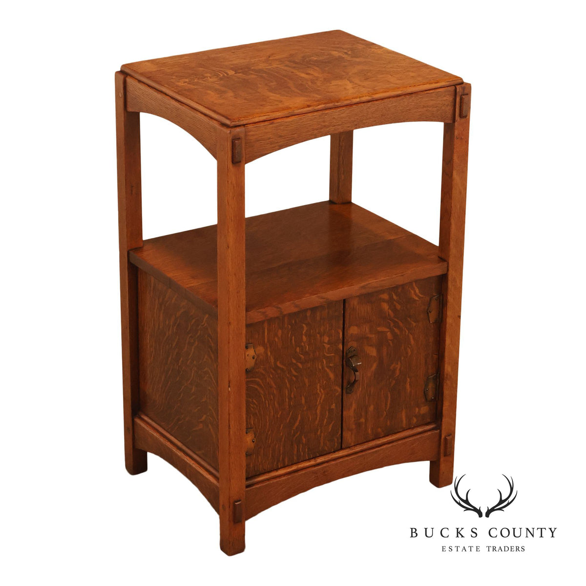 Antique Charles P. Limbert Mission Oak Somno Stand